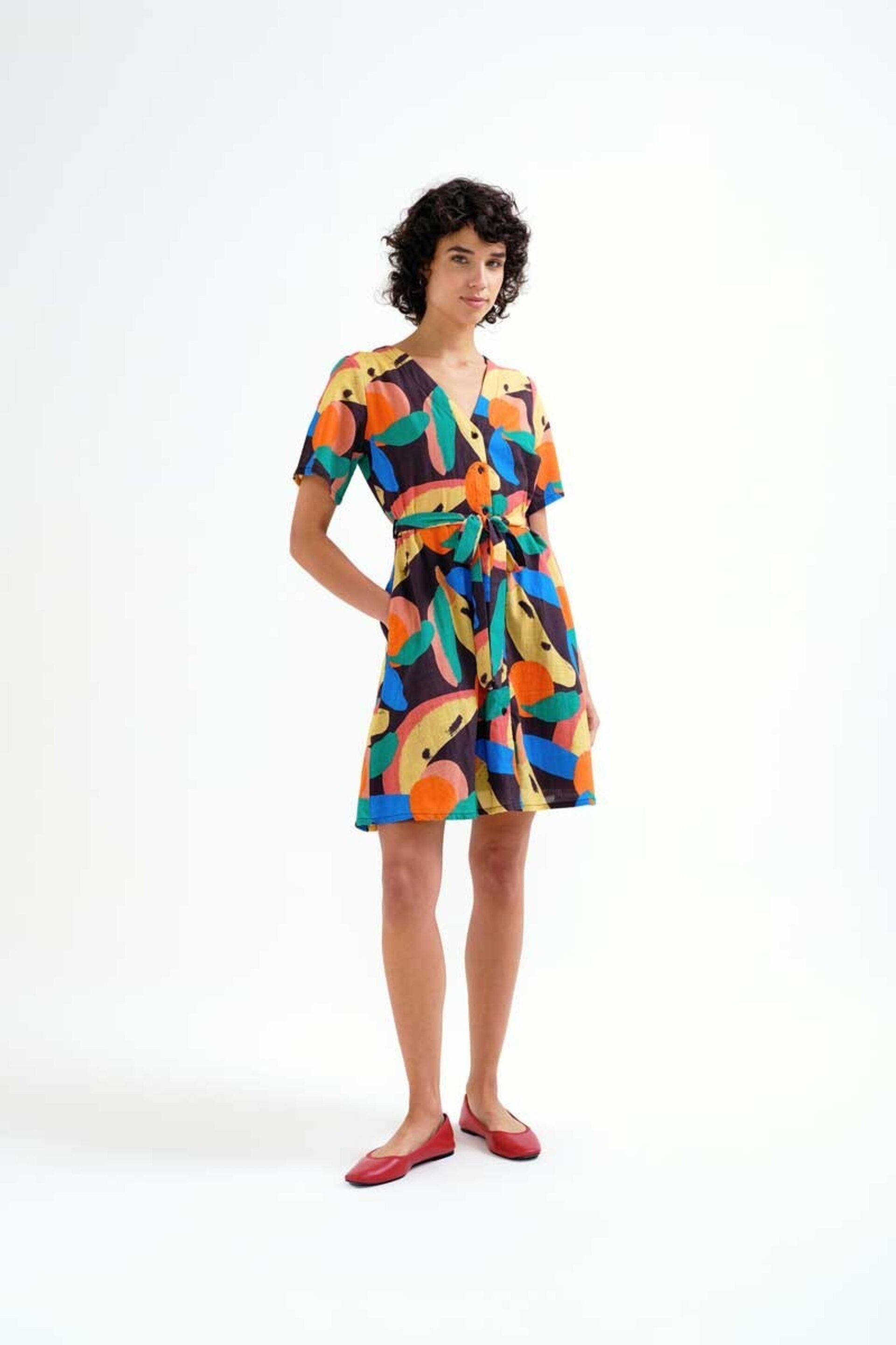 Vestido corto con estampado tutti frutti big compañía fantástica - 2