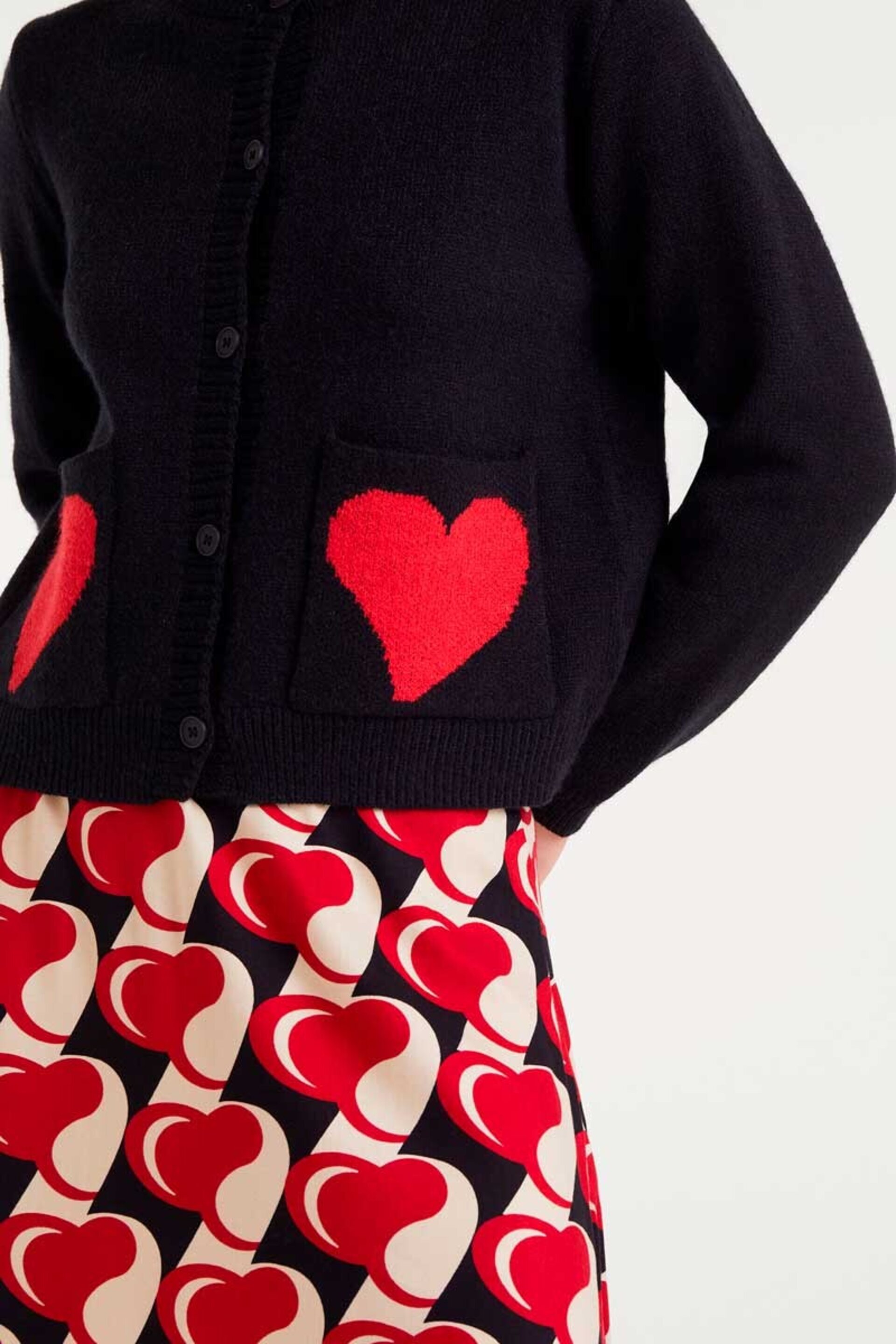 Cardigan con estampado heart attack small compañía fantástica - 4
