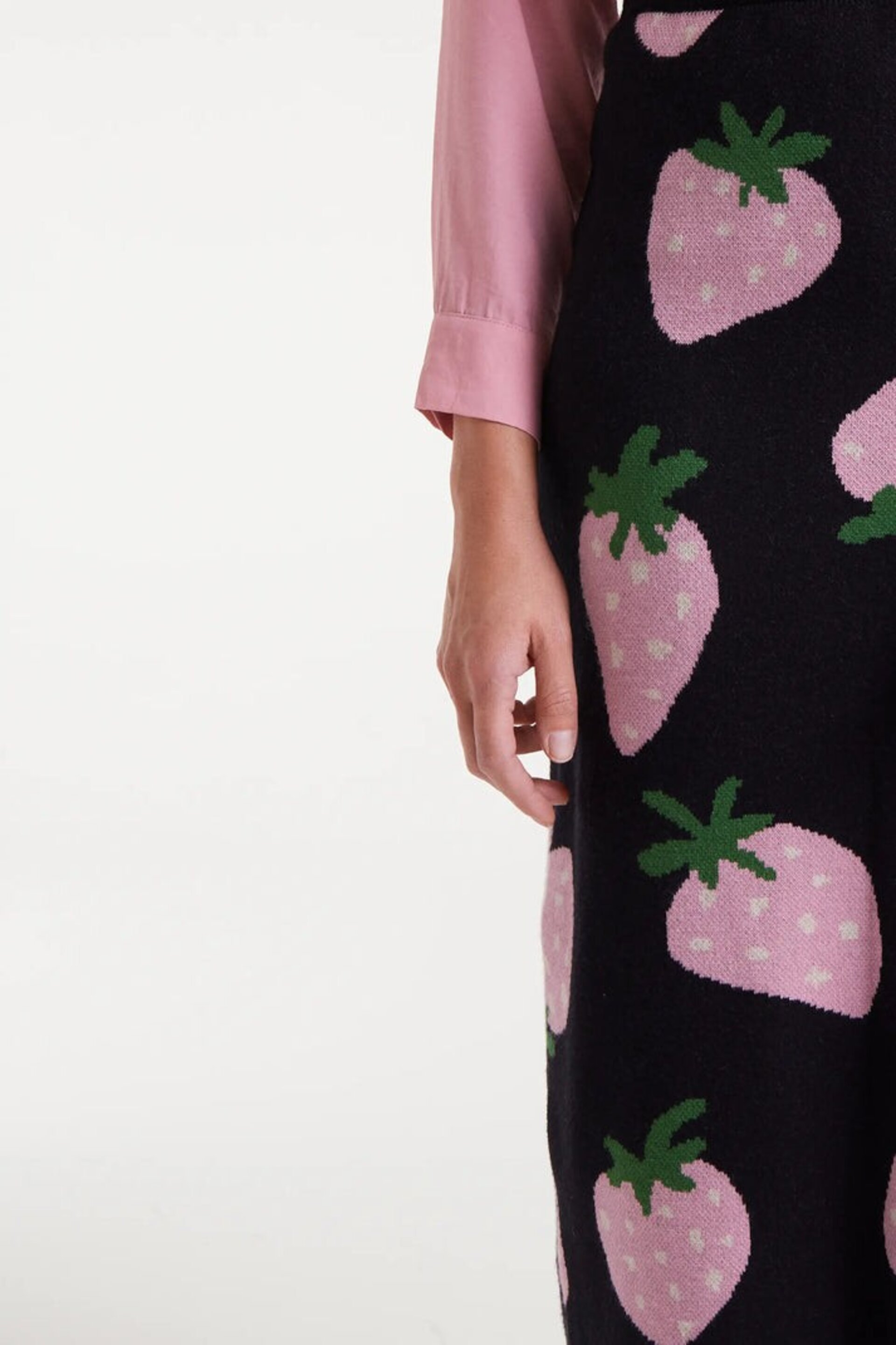 Falda midi de punto con estampado Morango compañía fantástica - 2