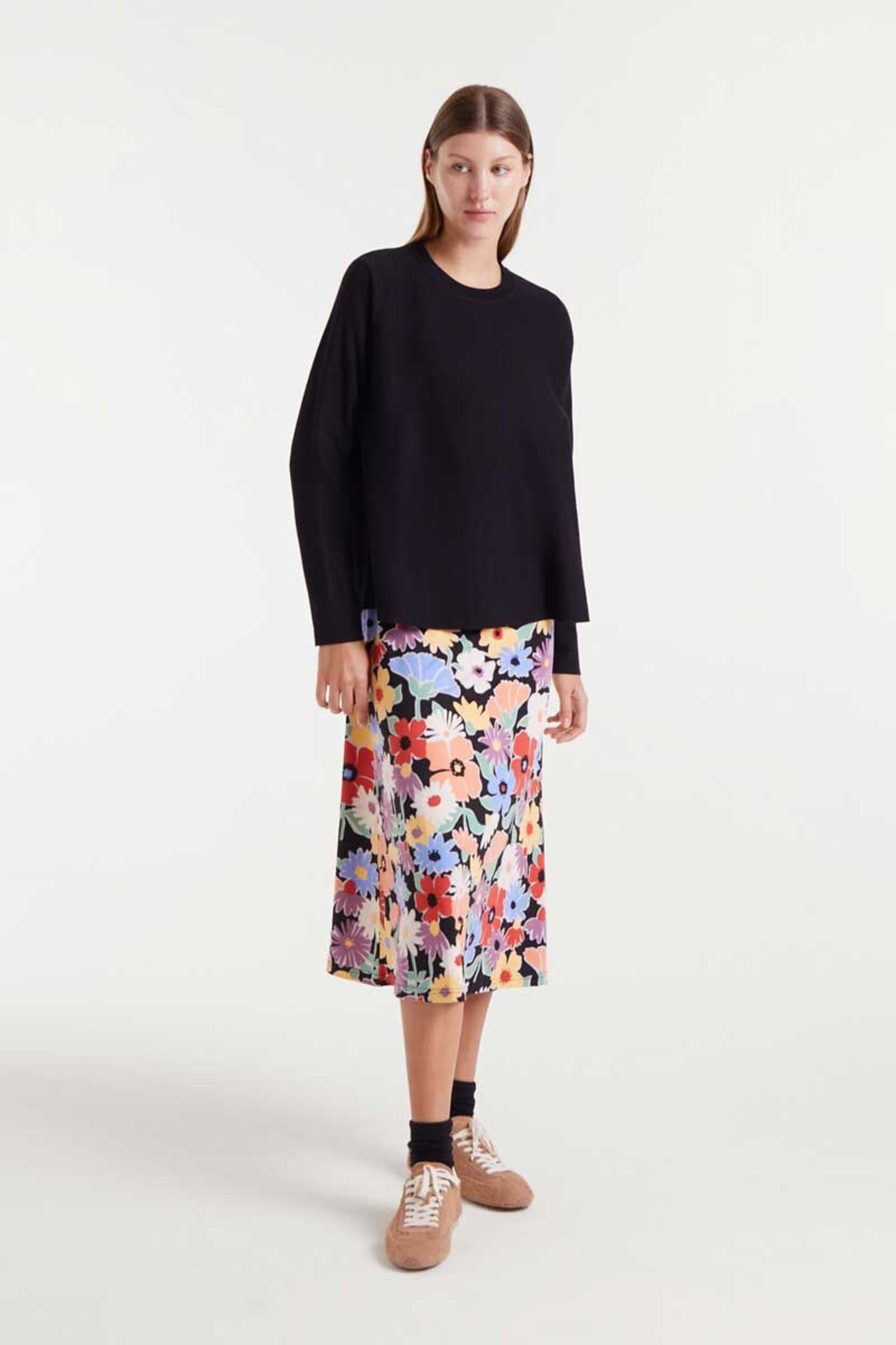 Jersey de punto evasé negro compañía fantástica - 3