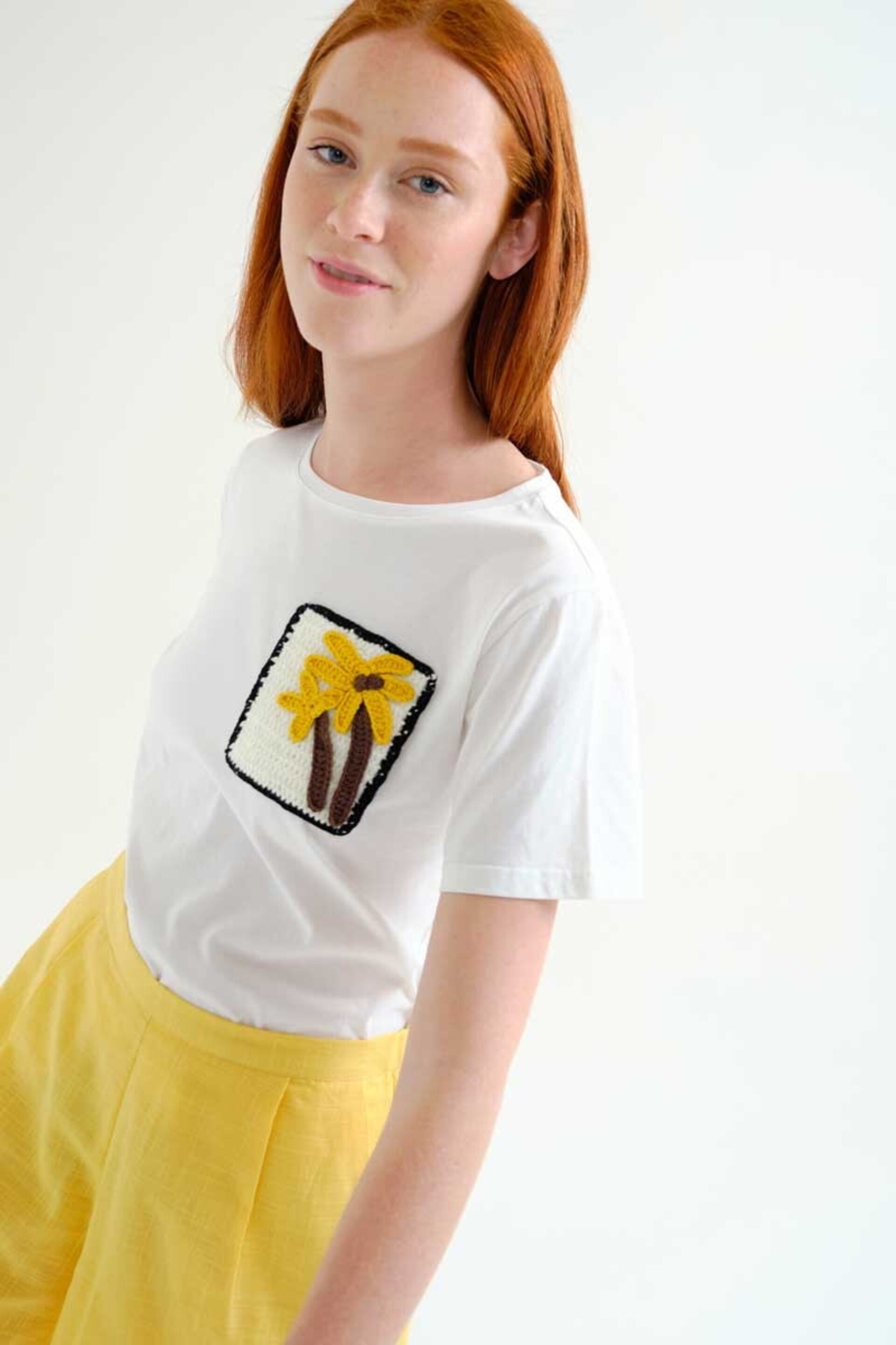 Camiseta 100% algodón con palmera bordada compañía fantástica - 4