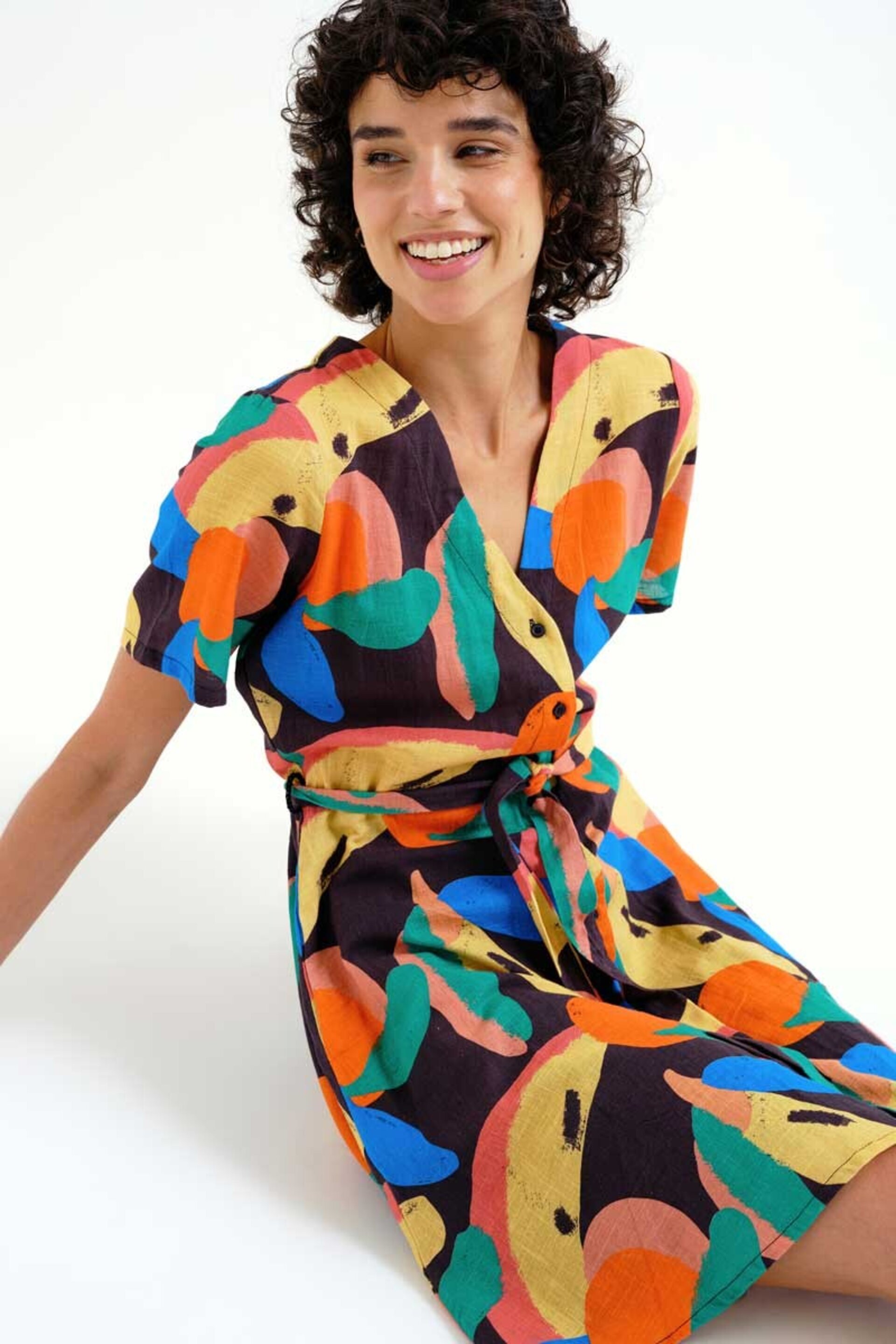 Vestido corto con estampado tutti frutti big compañía fantástica - 3