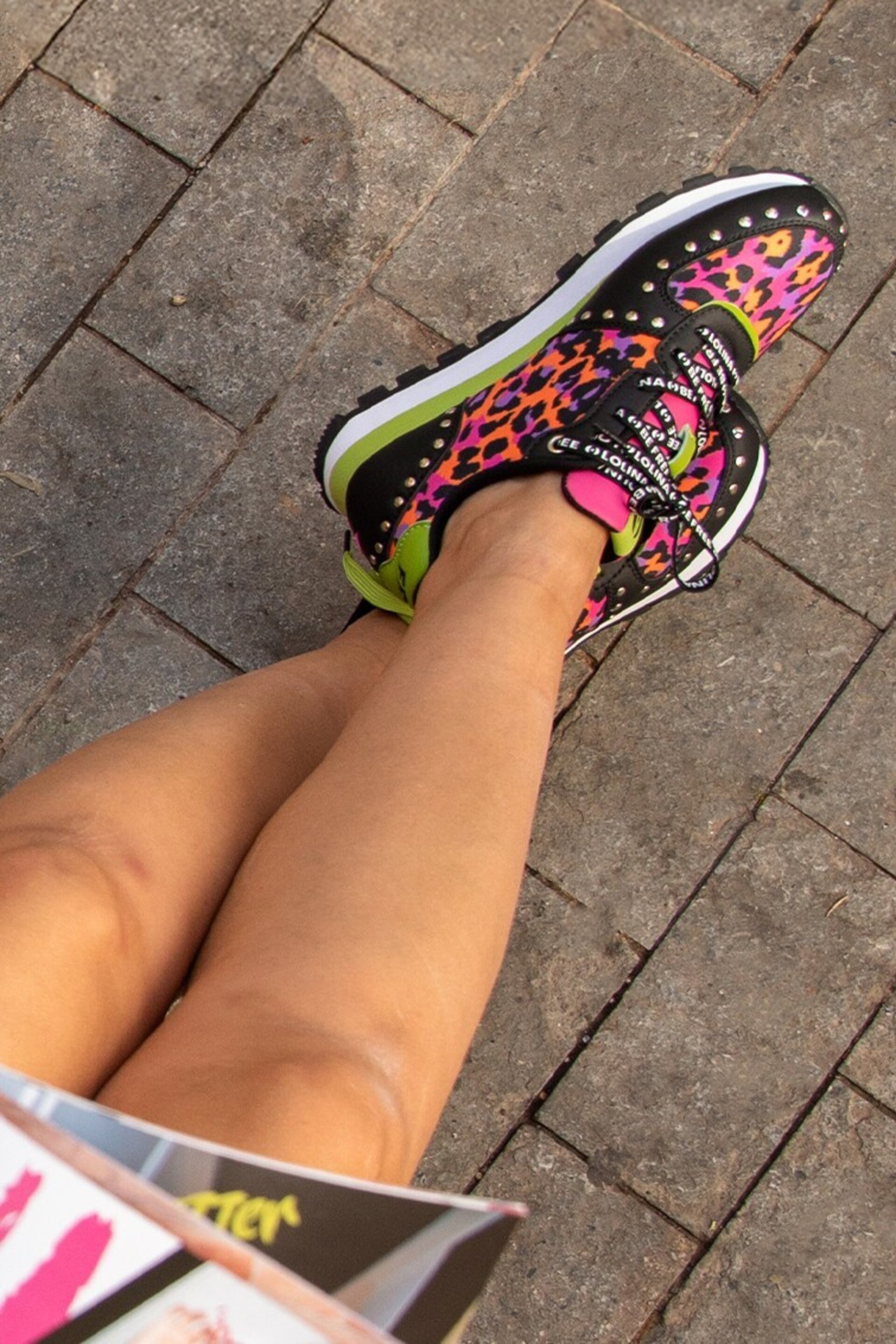 Sneakers estampadas de animal print caótica de lolina - 8