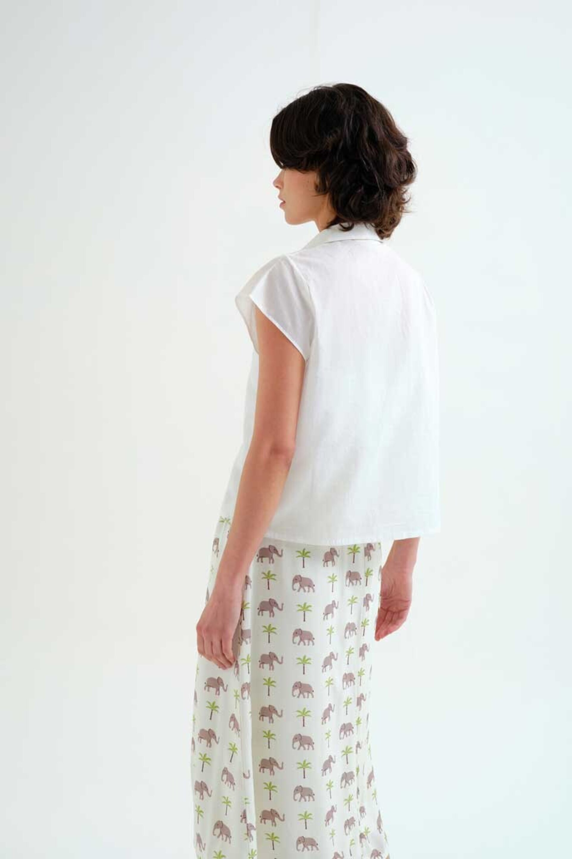 Camisa con estampado elefante y palmera compañía fantástica - 5