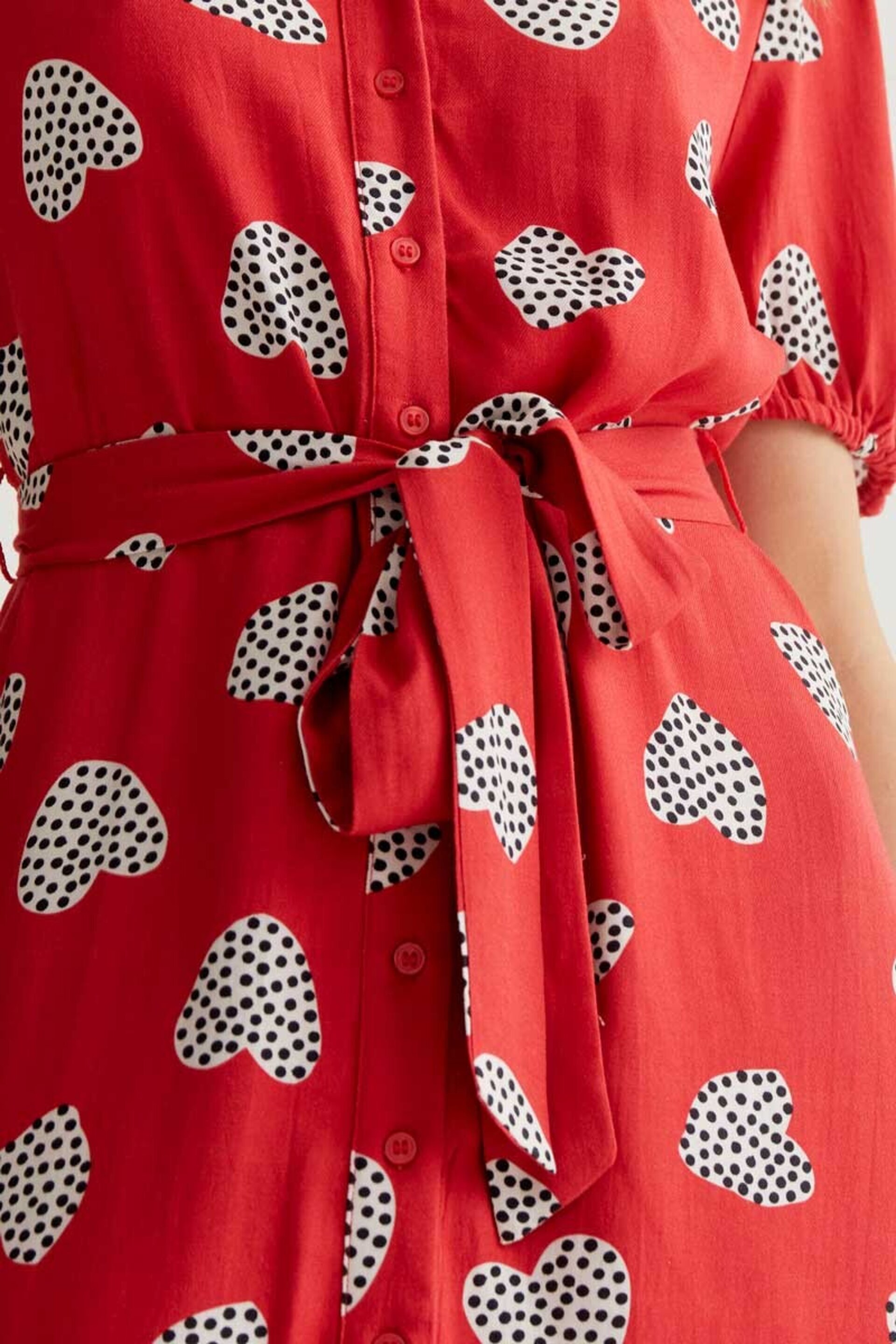 Vestido midi con estampado harmony red compañía fantástica - 3