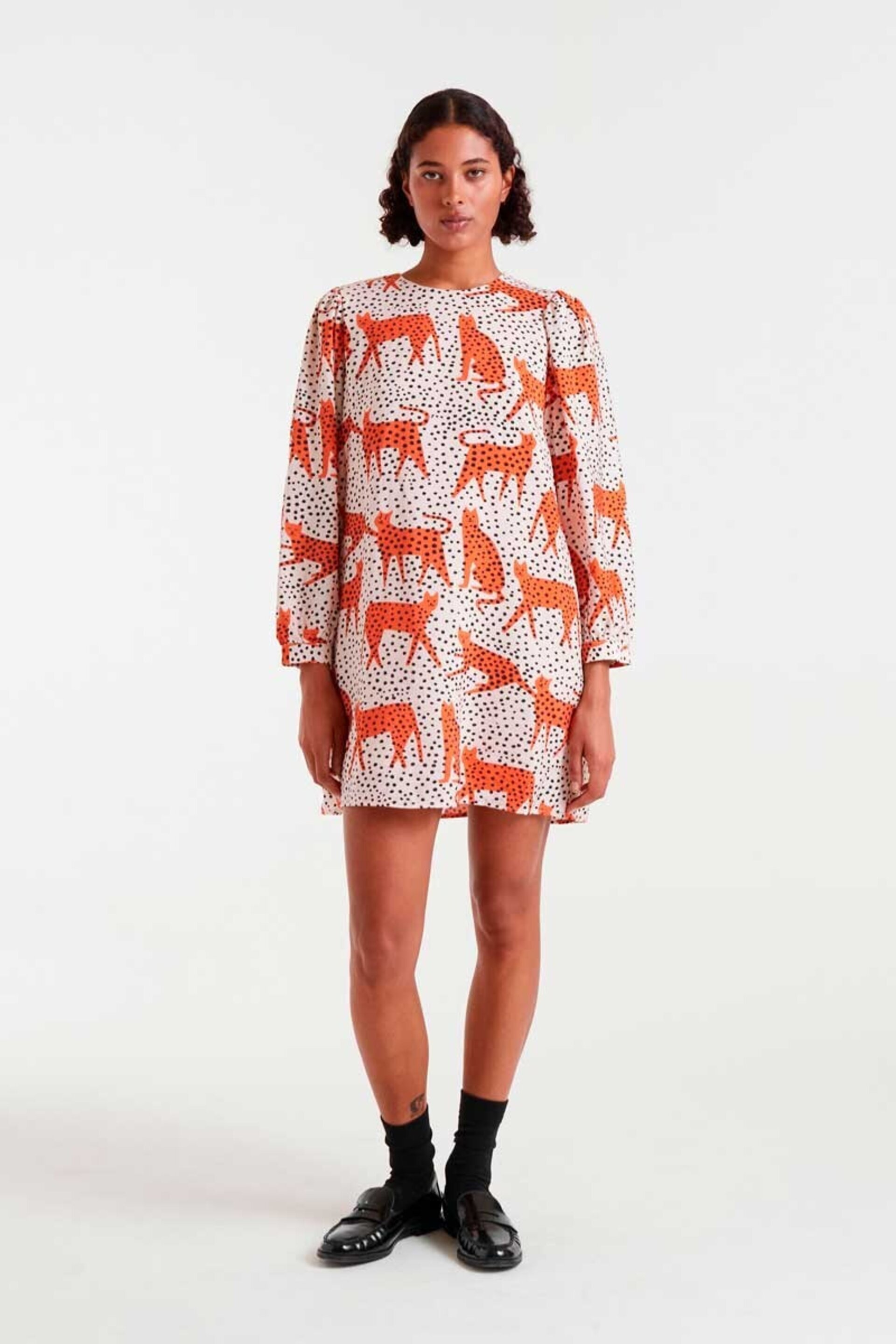 Vestido corto con estampado tano compañía fantástica - 3