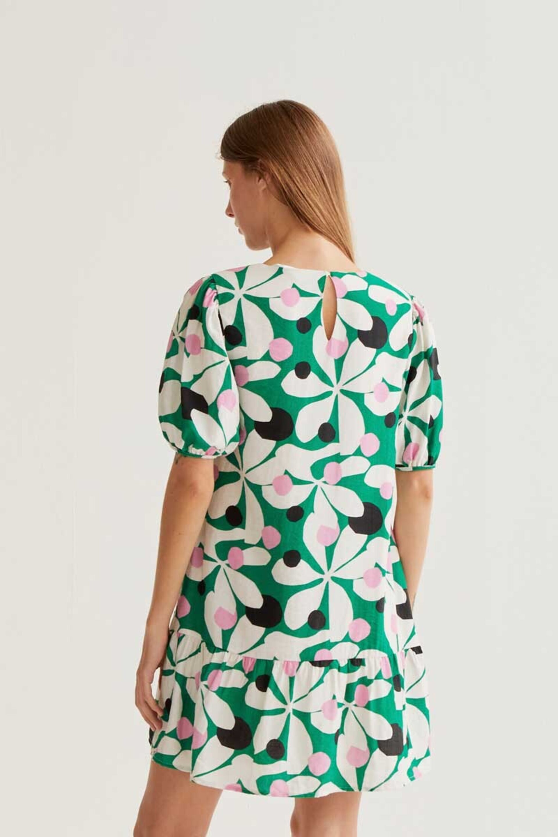 Vestido corto con estampado Hosta compañía fantástica - 5