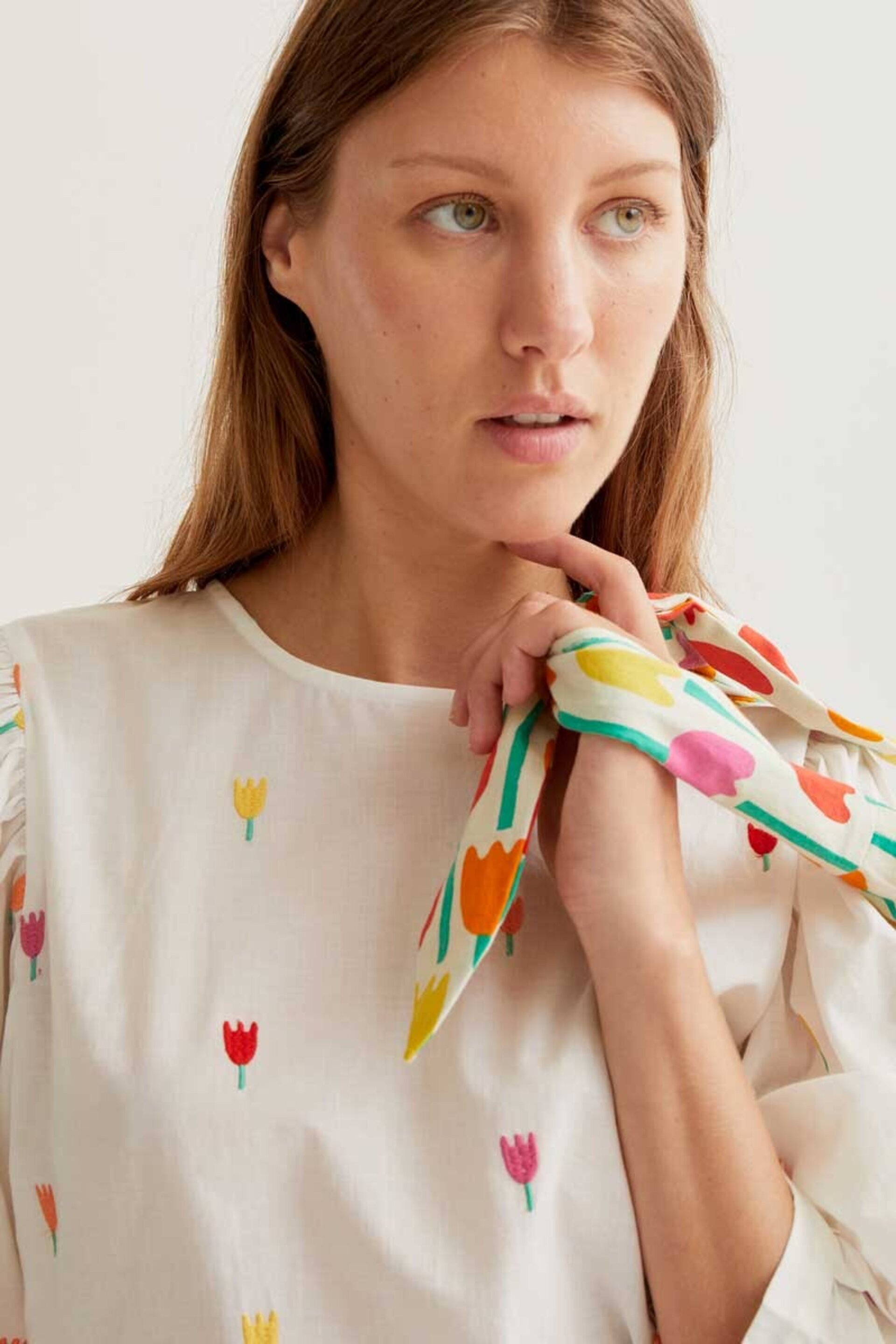 Top 100% algodón con estampado multi tulip compañía fantástica - 3