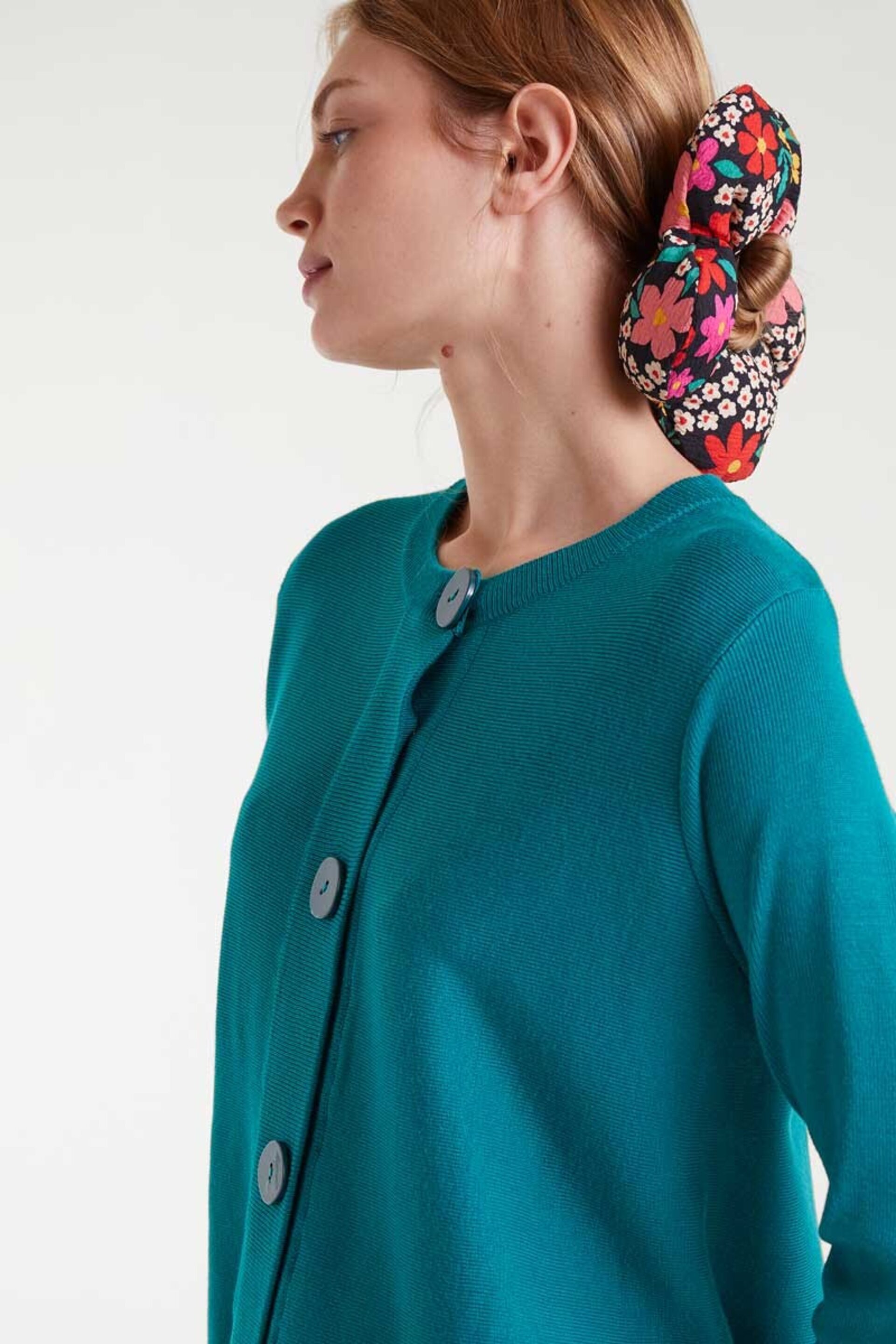 Cardigan de punto evasé verde compañía fantástica - 2