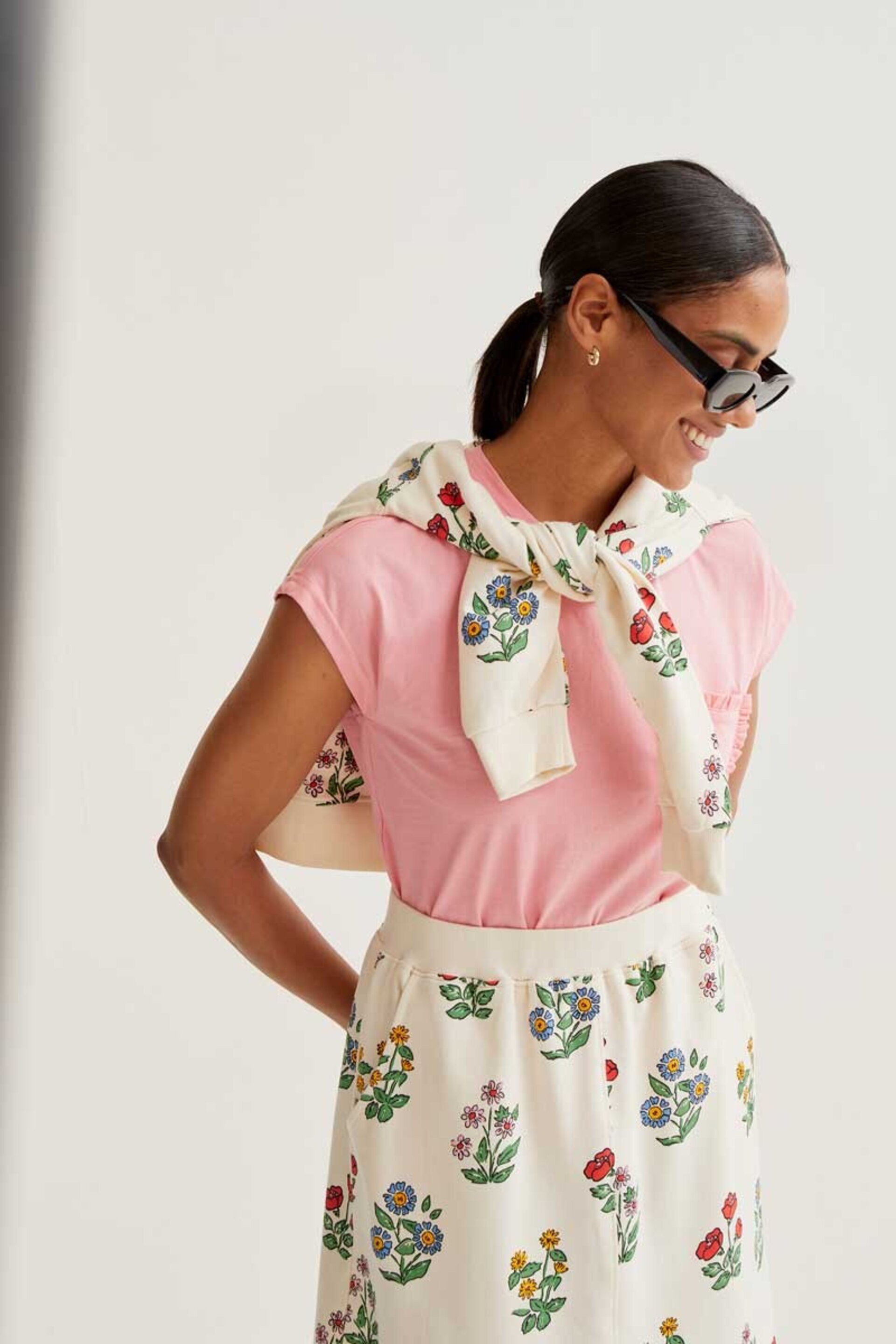 Camiseta básica 100% algodón rosa compañía fantástica - 4