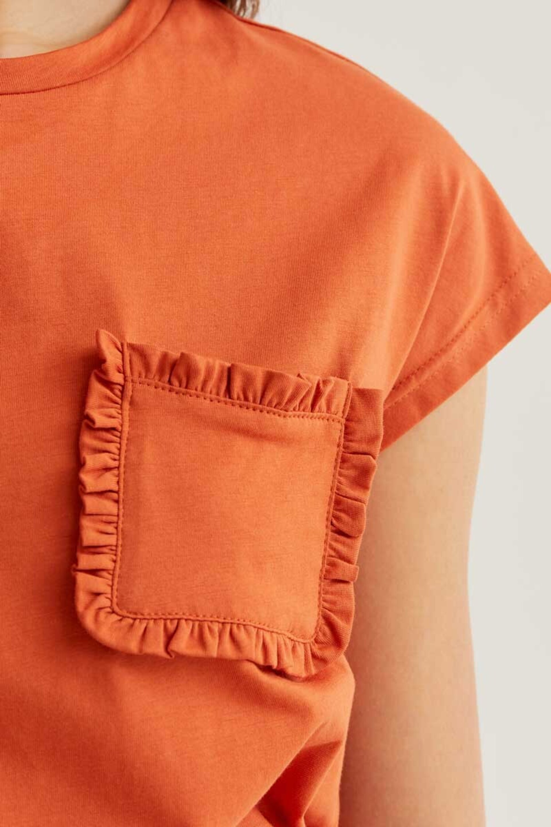 Camiseta básica 100% algodón naranja compañía fantástica - 2