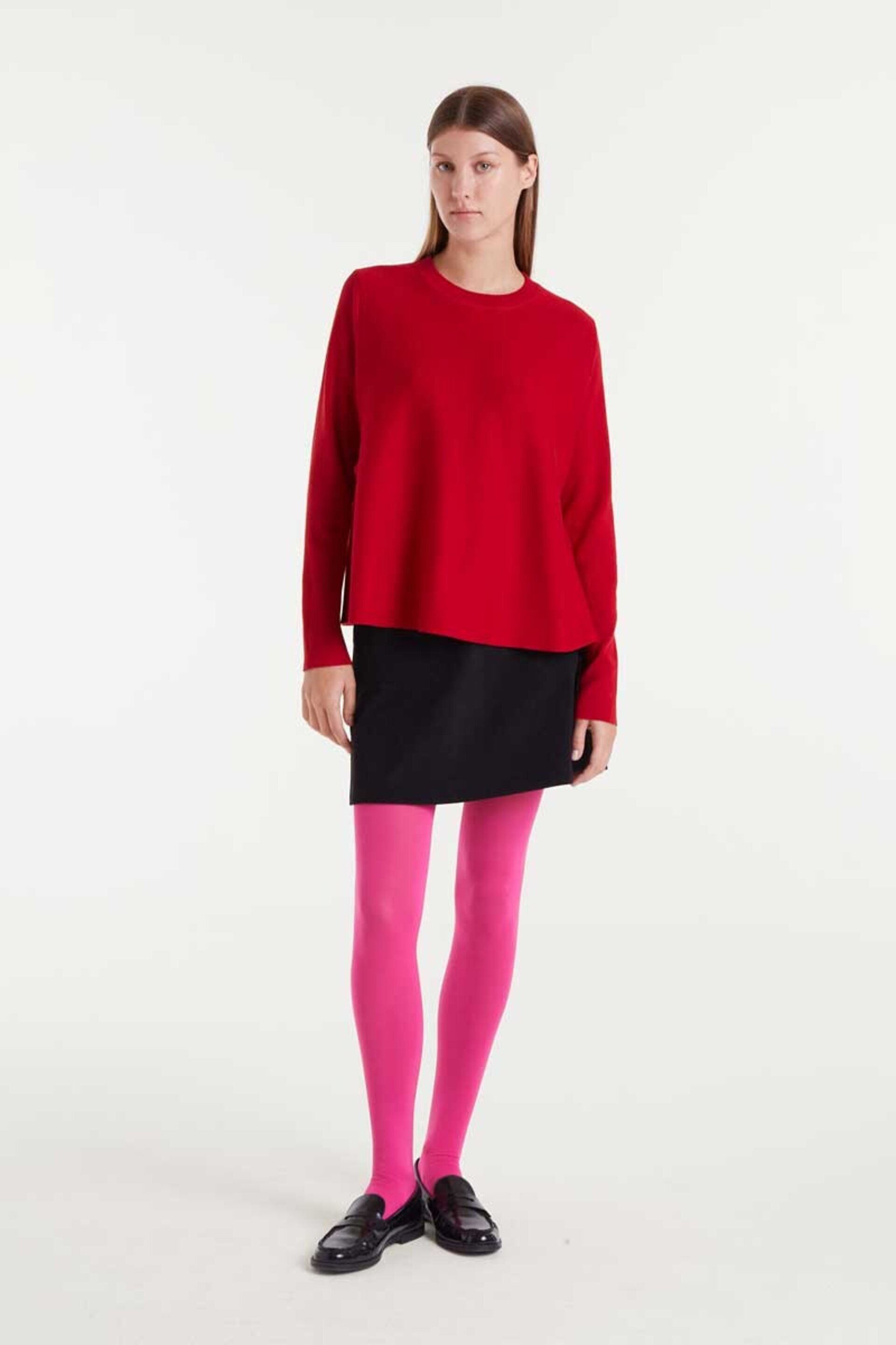 Jersey de punto rojo evasé marca compañía fantástica - 1