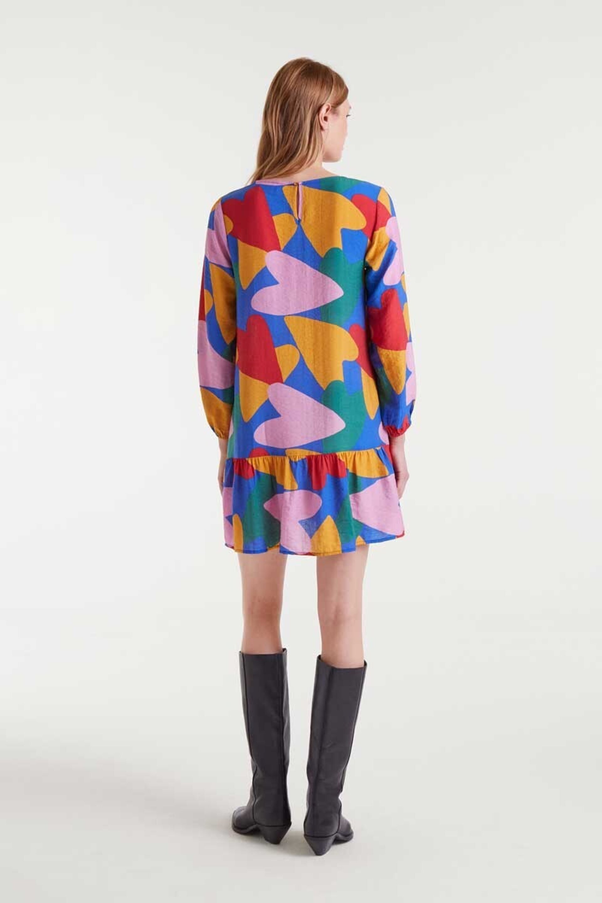 Vestido corto crepe ligero con estampado Cupido compañía fantástica - 2