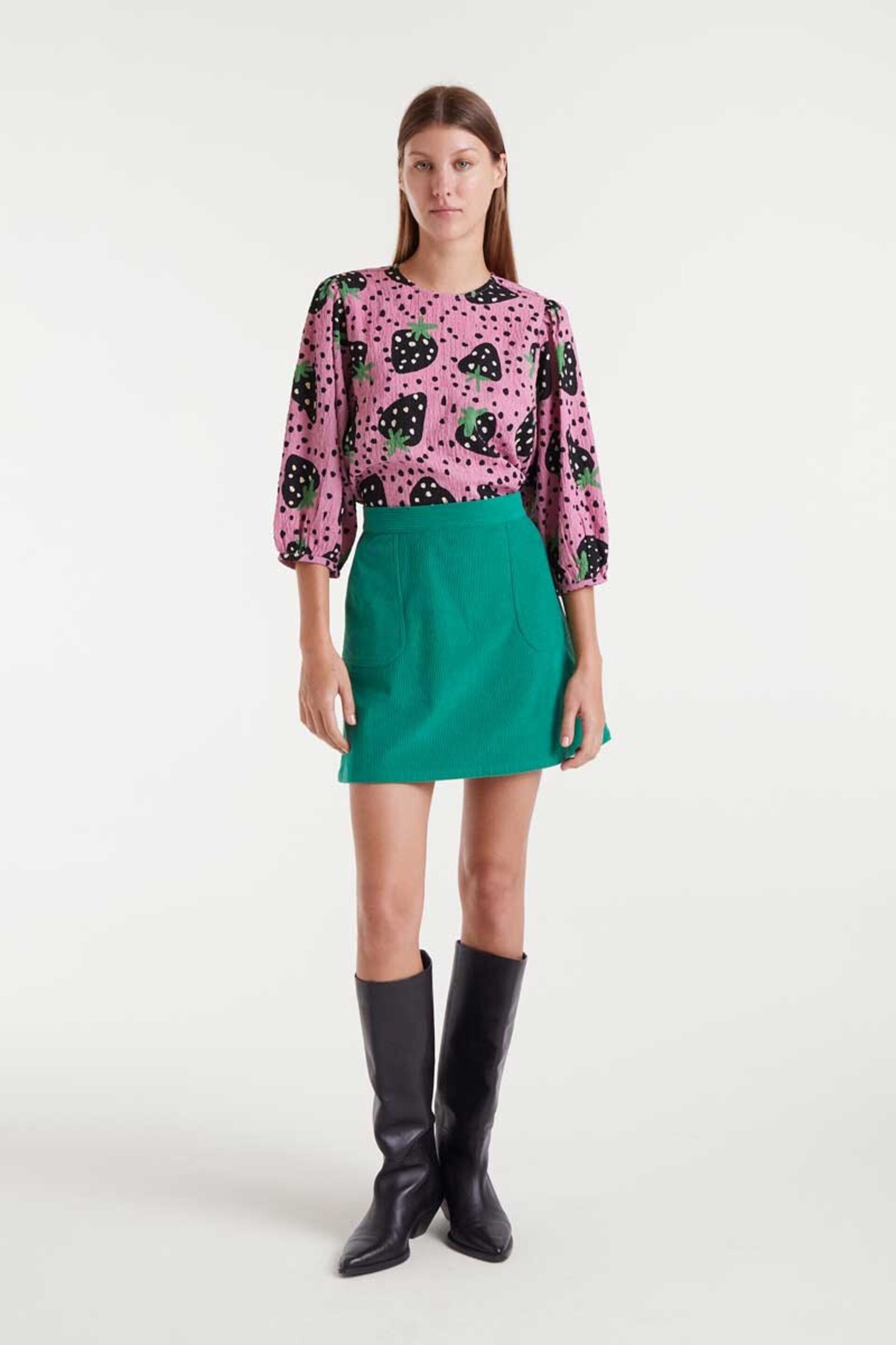 Top estampado morango compañía fantástica - 3