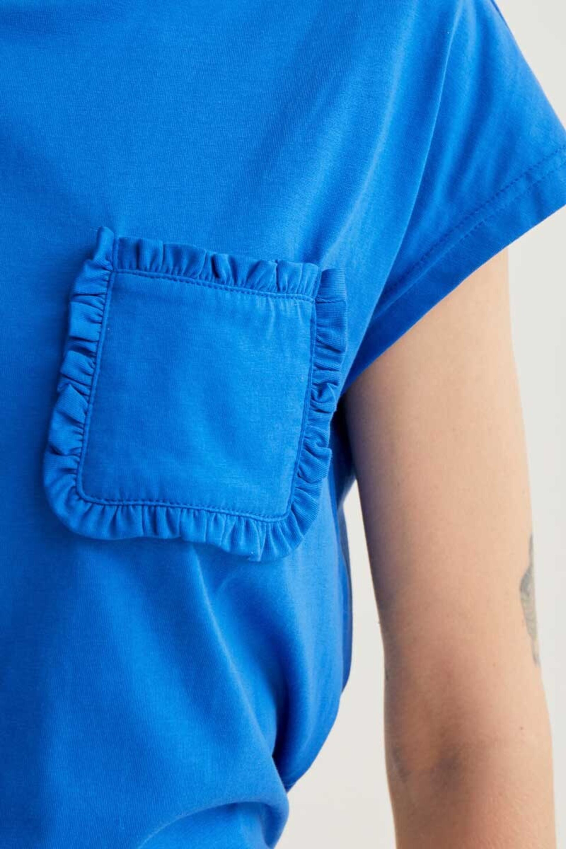 Camiseta básica 100% algodón azul compañía fantástica - 2