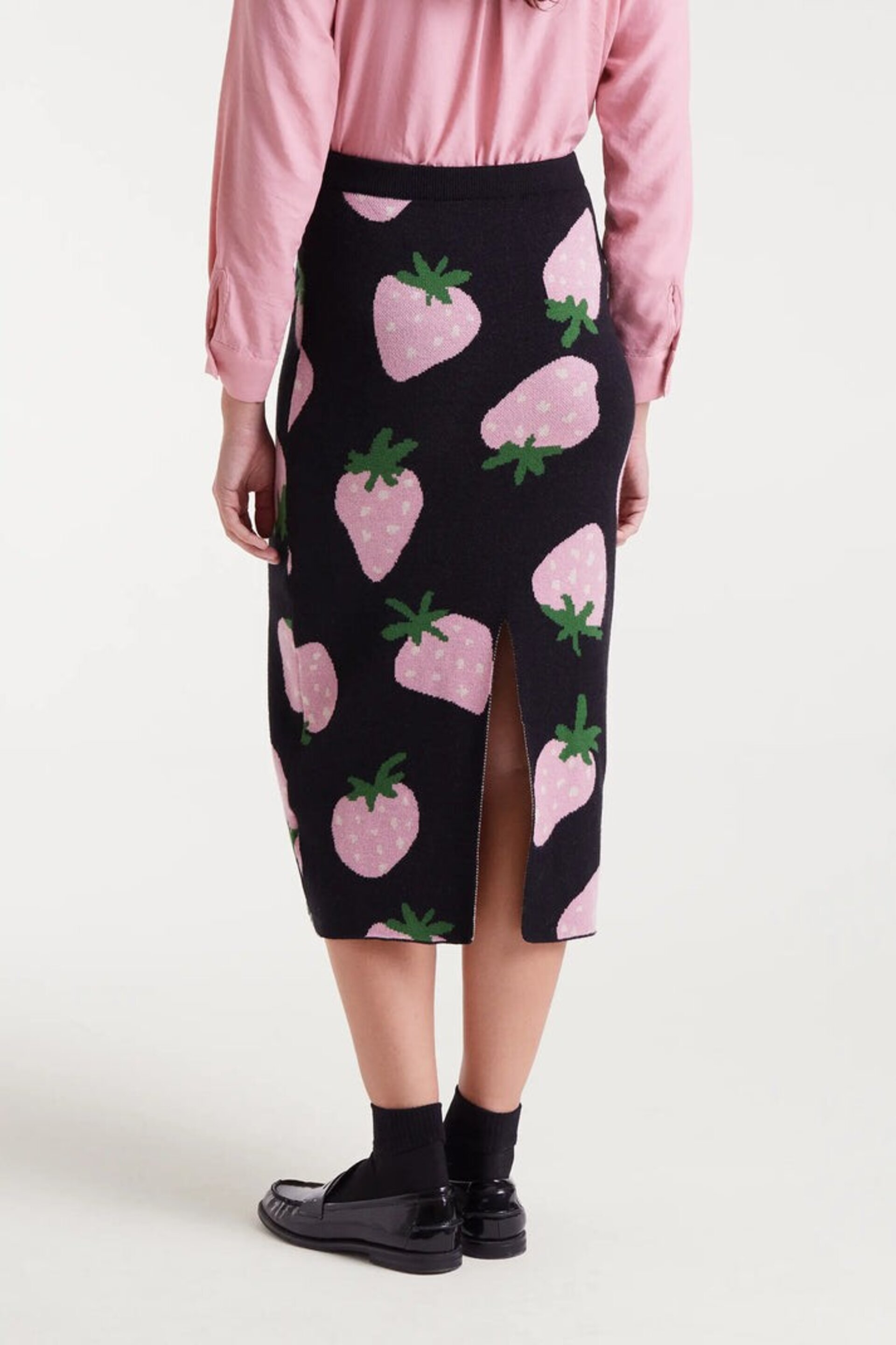 Falda midi de punto con estampado Morango compañía fantástica - 4