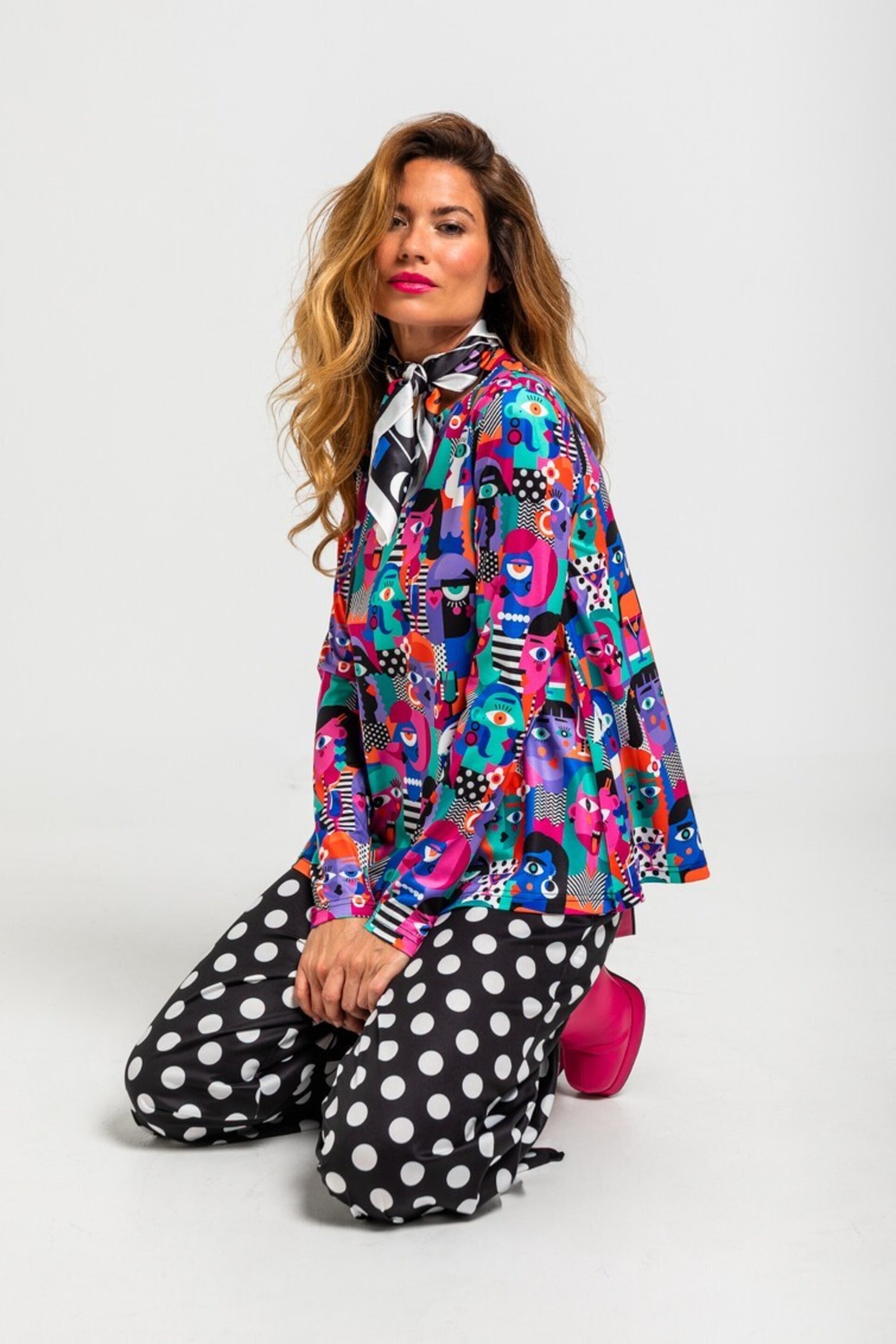 Camiseta corte A de estampado geométrico caras Picasso imperfecta - 2