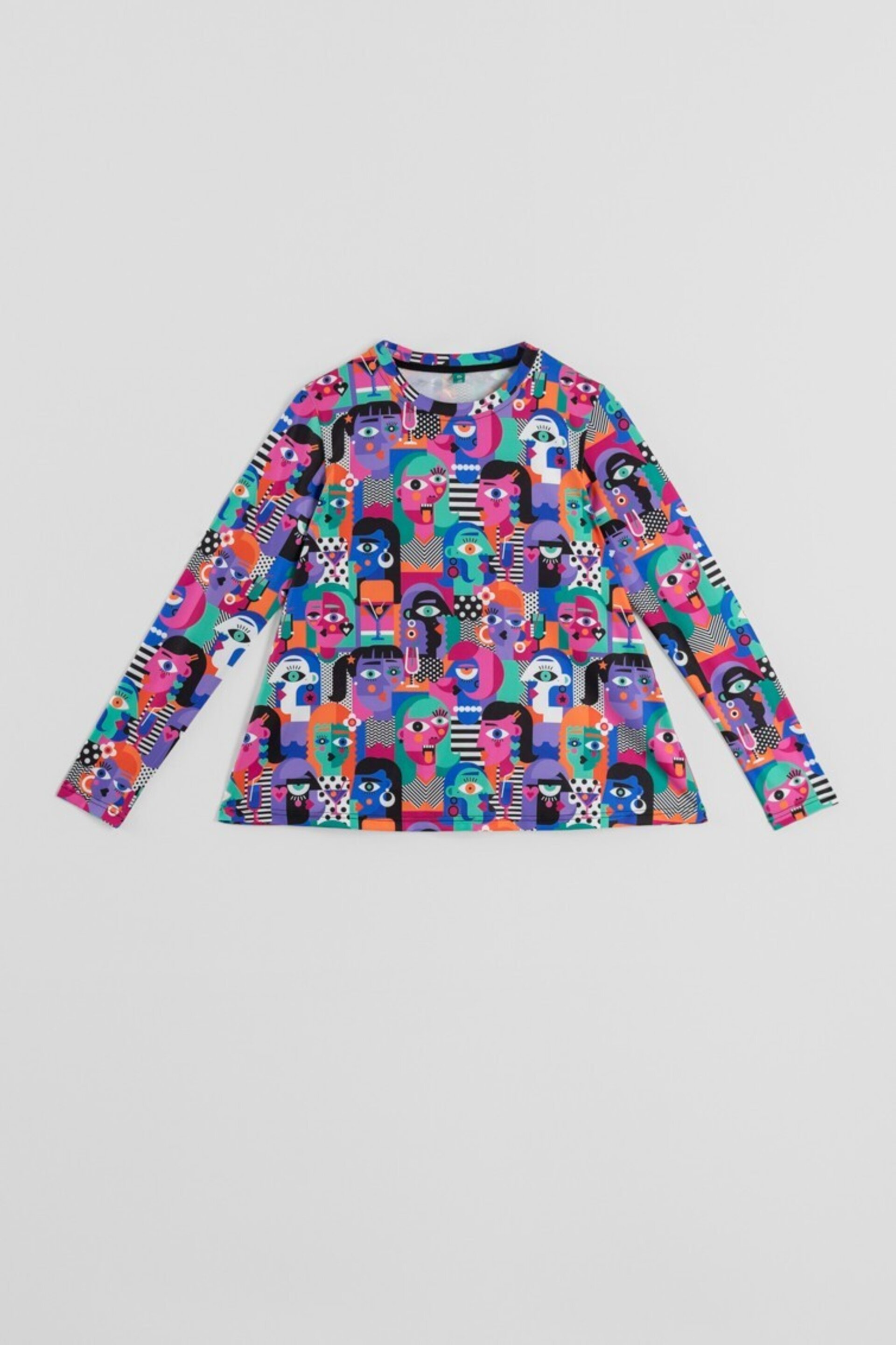 Camiseta corte A de estampado geométrico caras Picasso imperfecta - 3