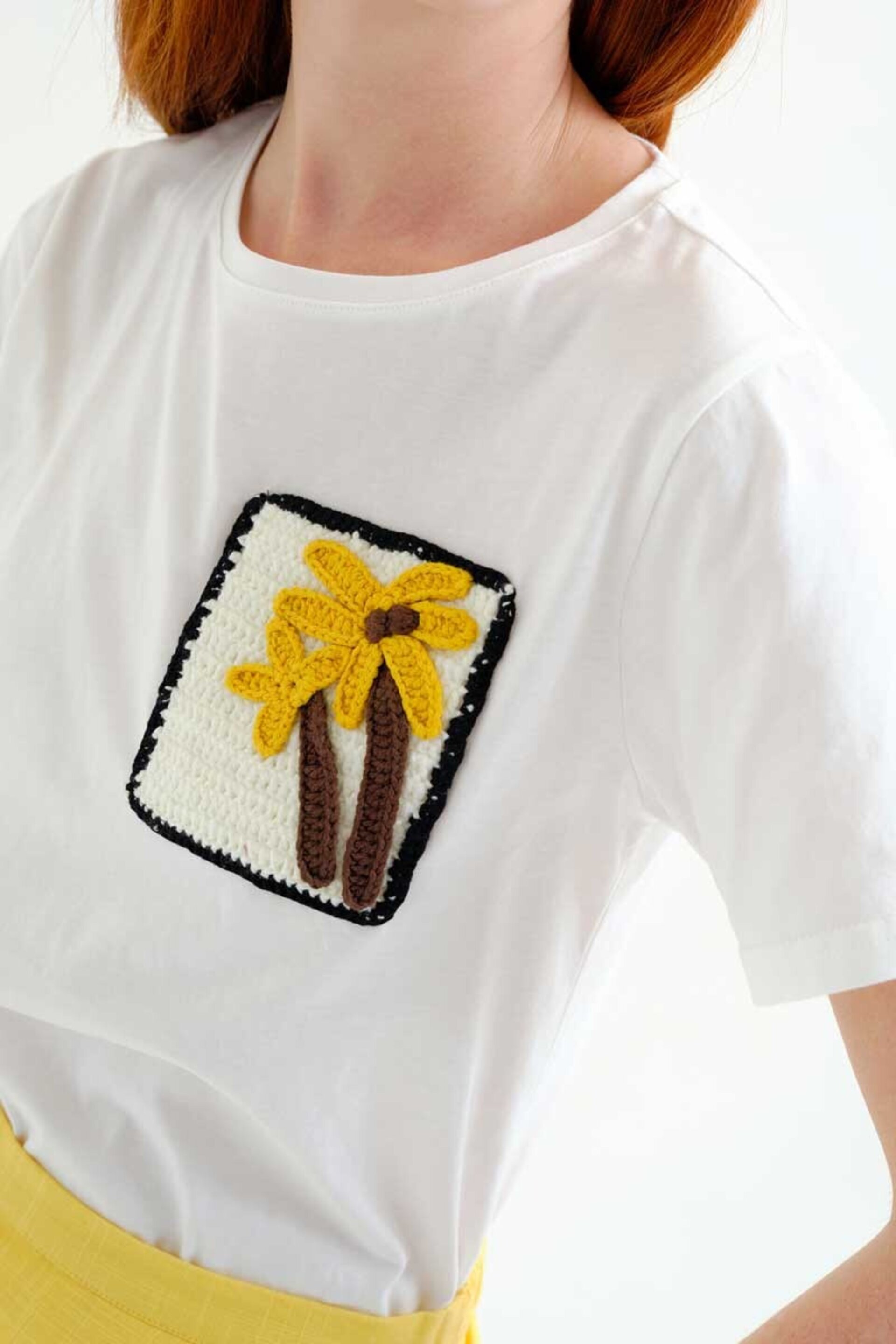Camiseta 100% algodón con palmera bordada compañía fantástica - 2