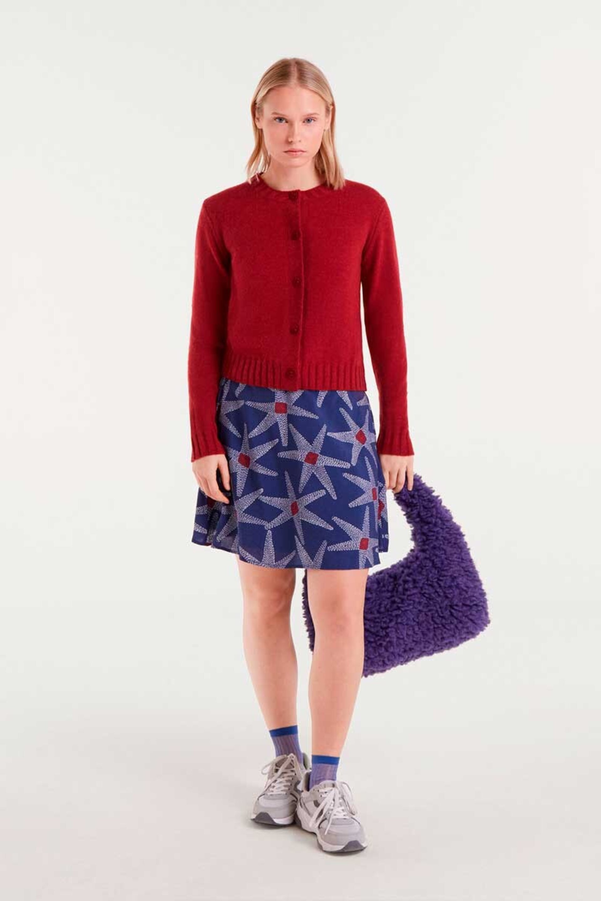 Cardigan de punto rojo compañía fantástica - 1