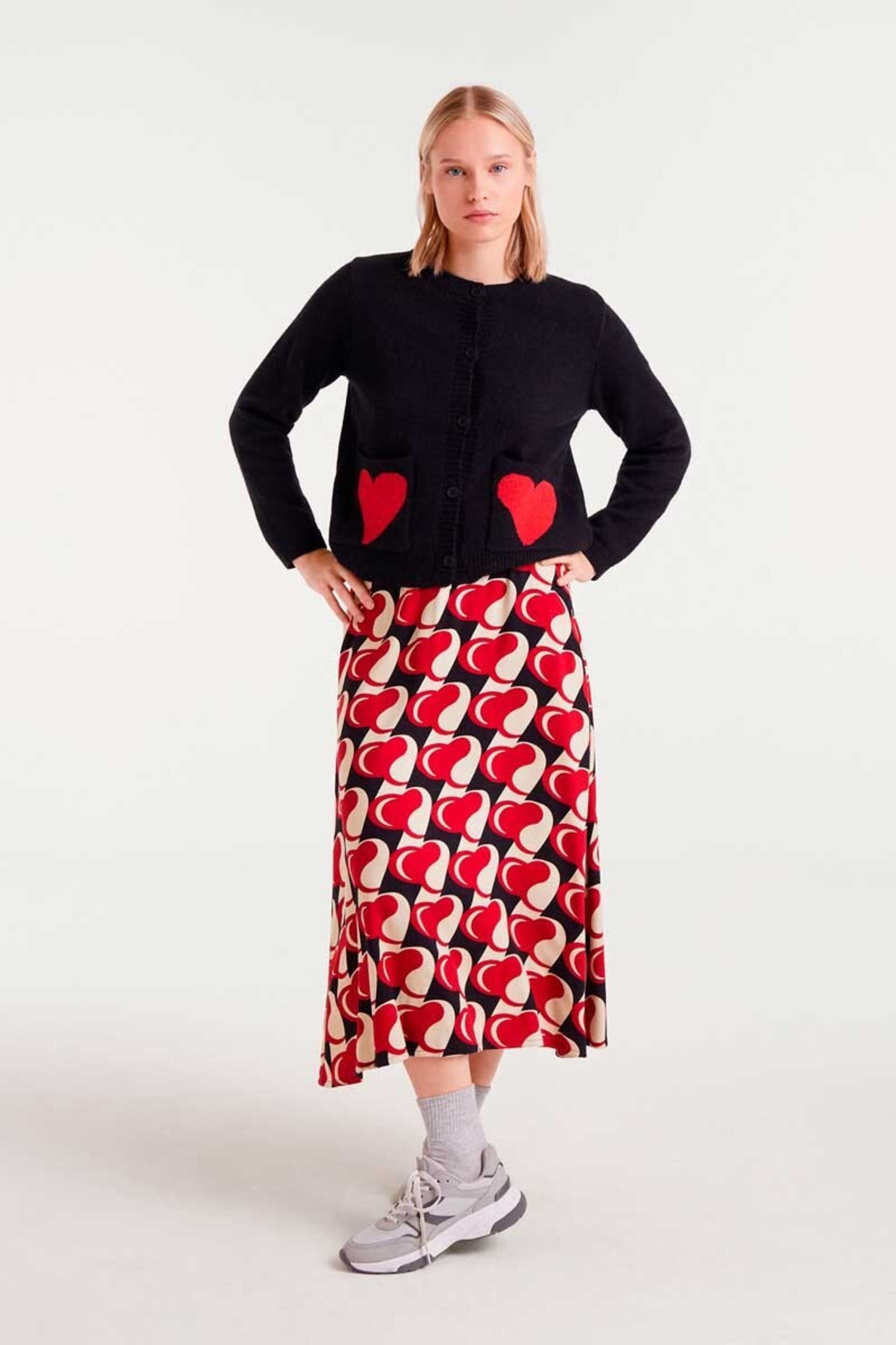 Cardigan con estampado heart attack small compañía fantástica - 2