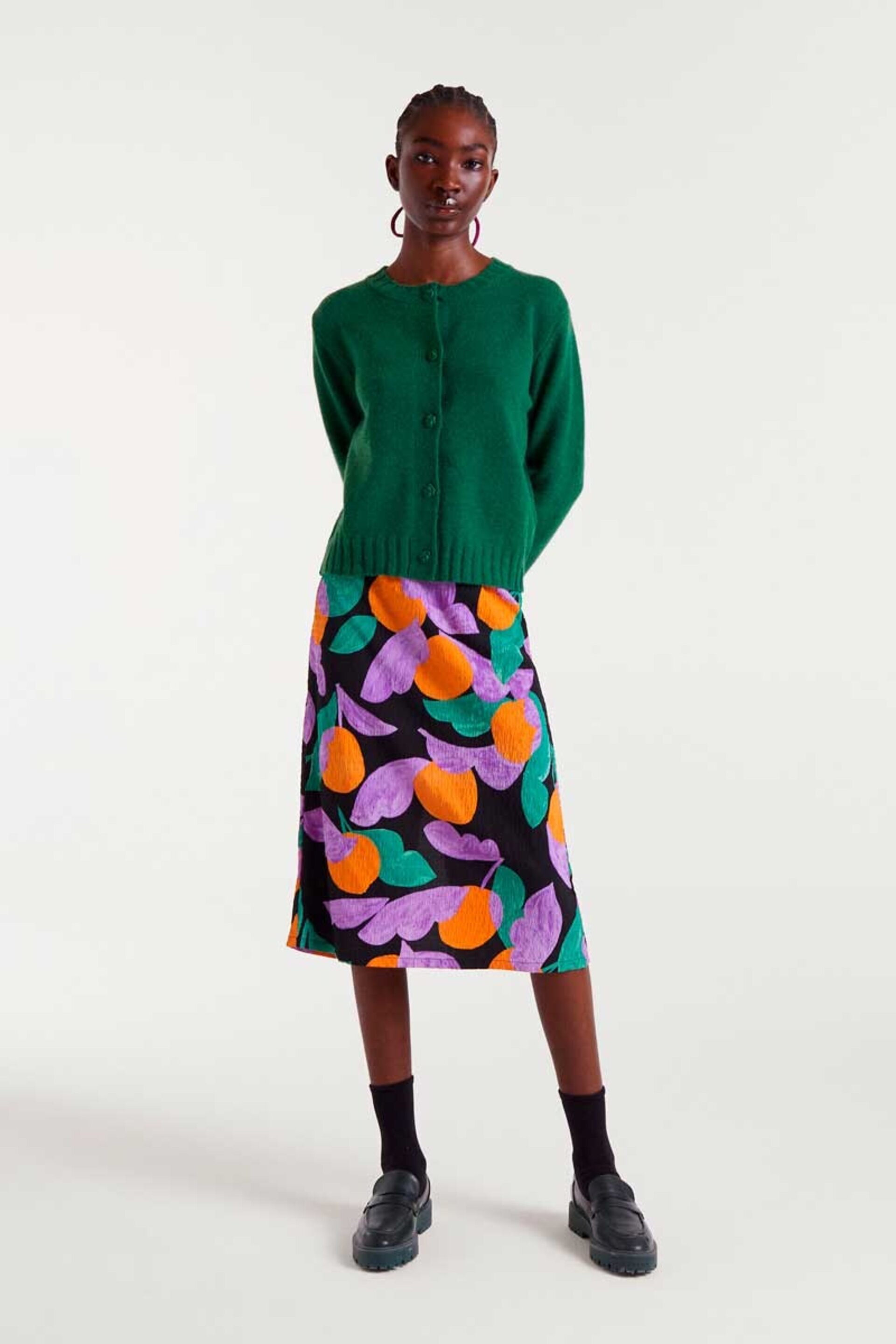 Falda midi con estampado apricot compañía fantástica - 1