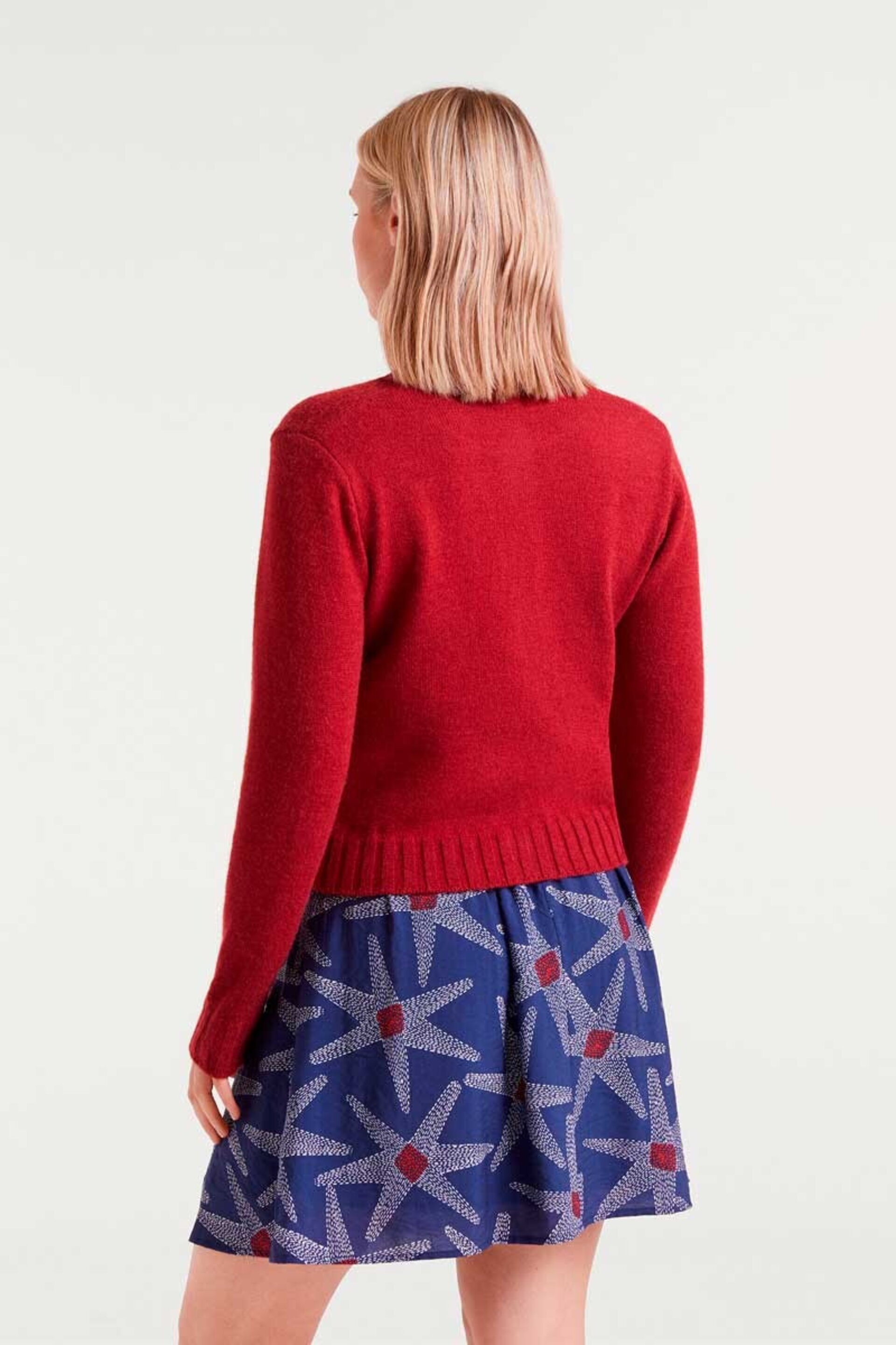 Cardigan de punto rojo compañía fantástica - 5