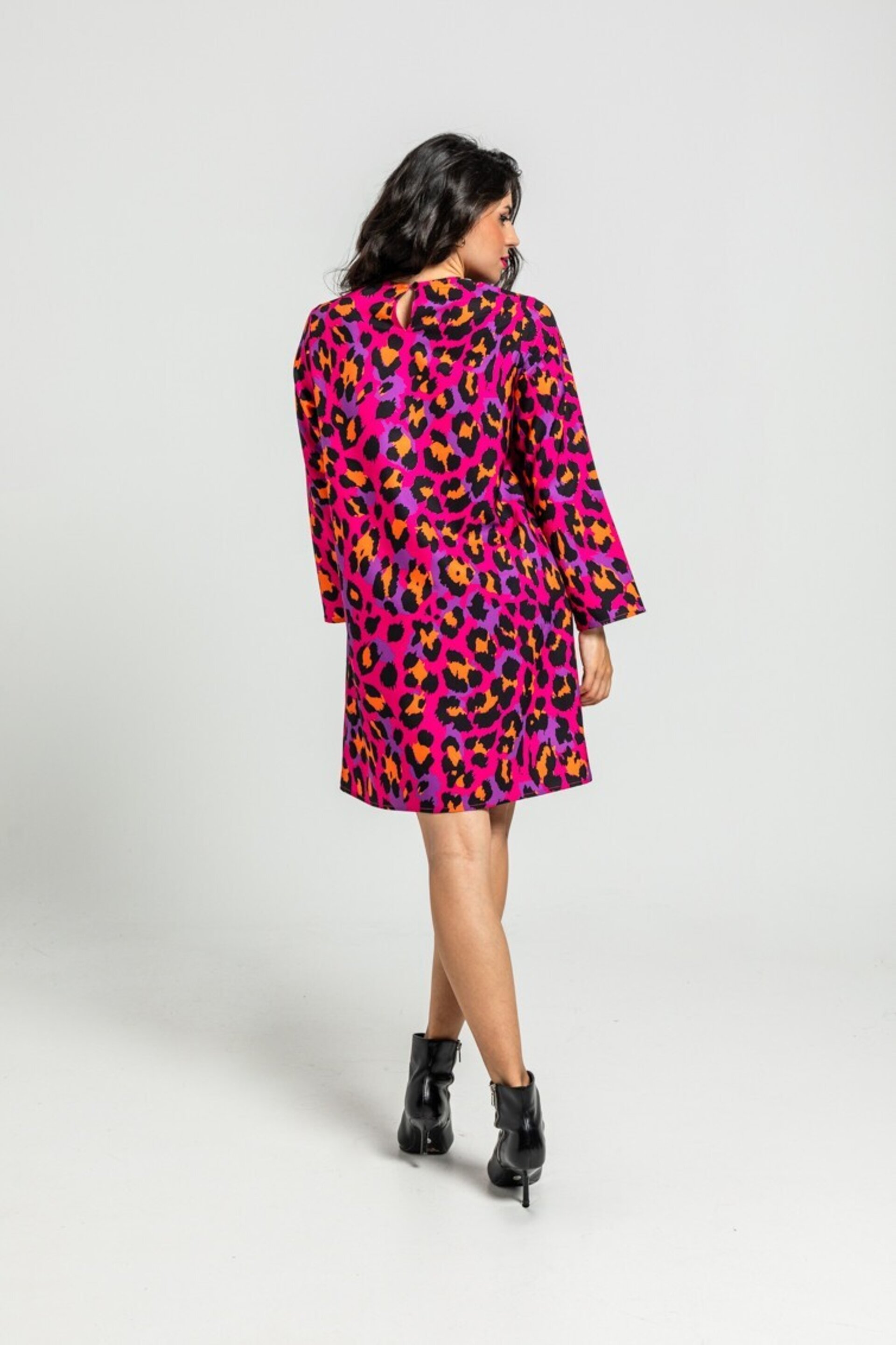 Vestido estampado animal fucsia I'm Felina de la marca Lolina - 3