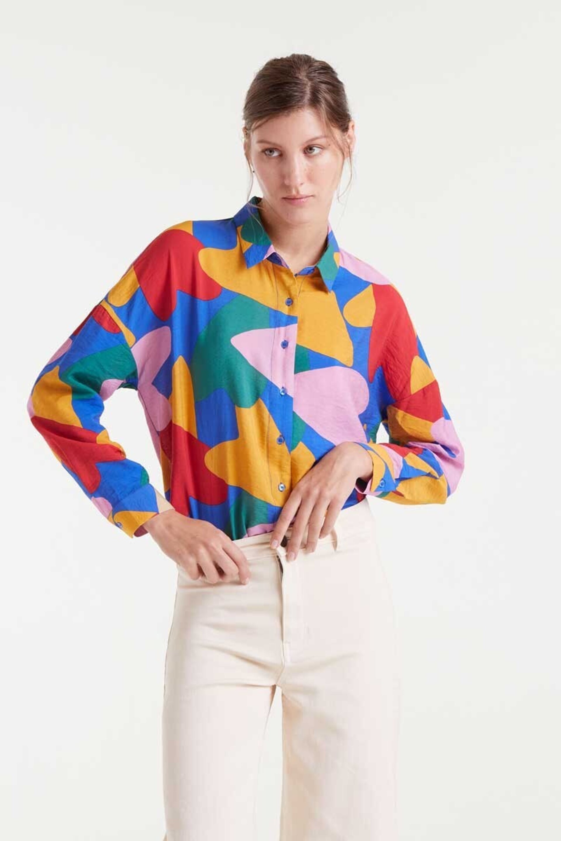 Camisa crepe ligero con estampado Cupido compañía fantástica - 1