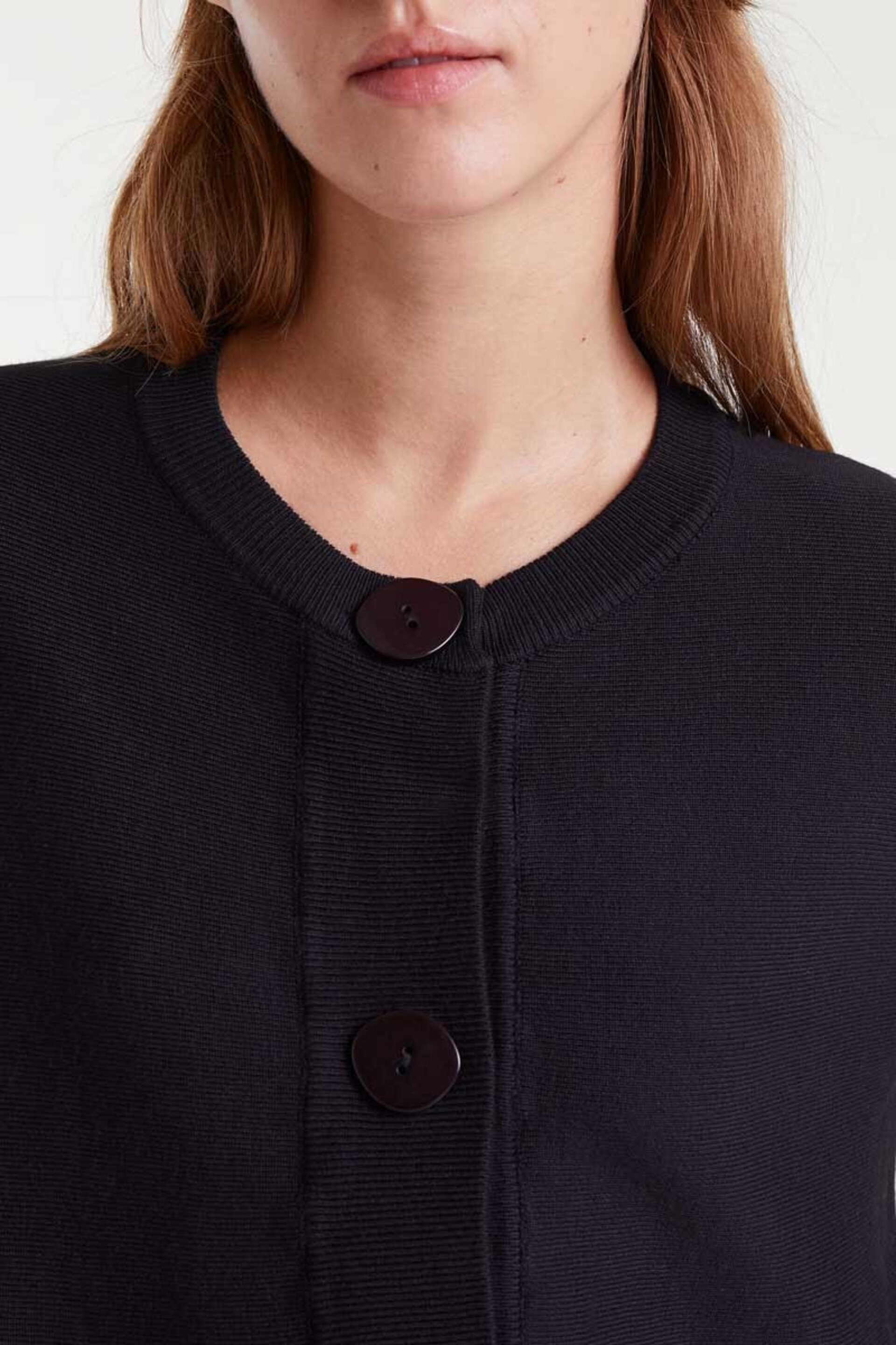 Cardigan de punto negro en forma de A compañía fantástica - 3