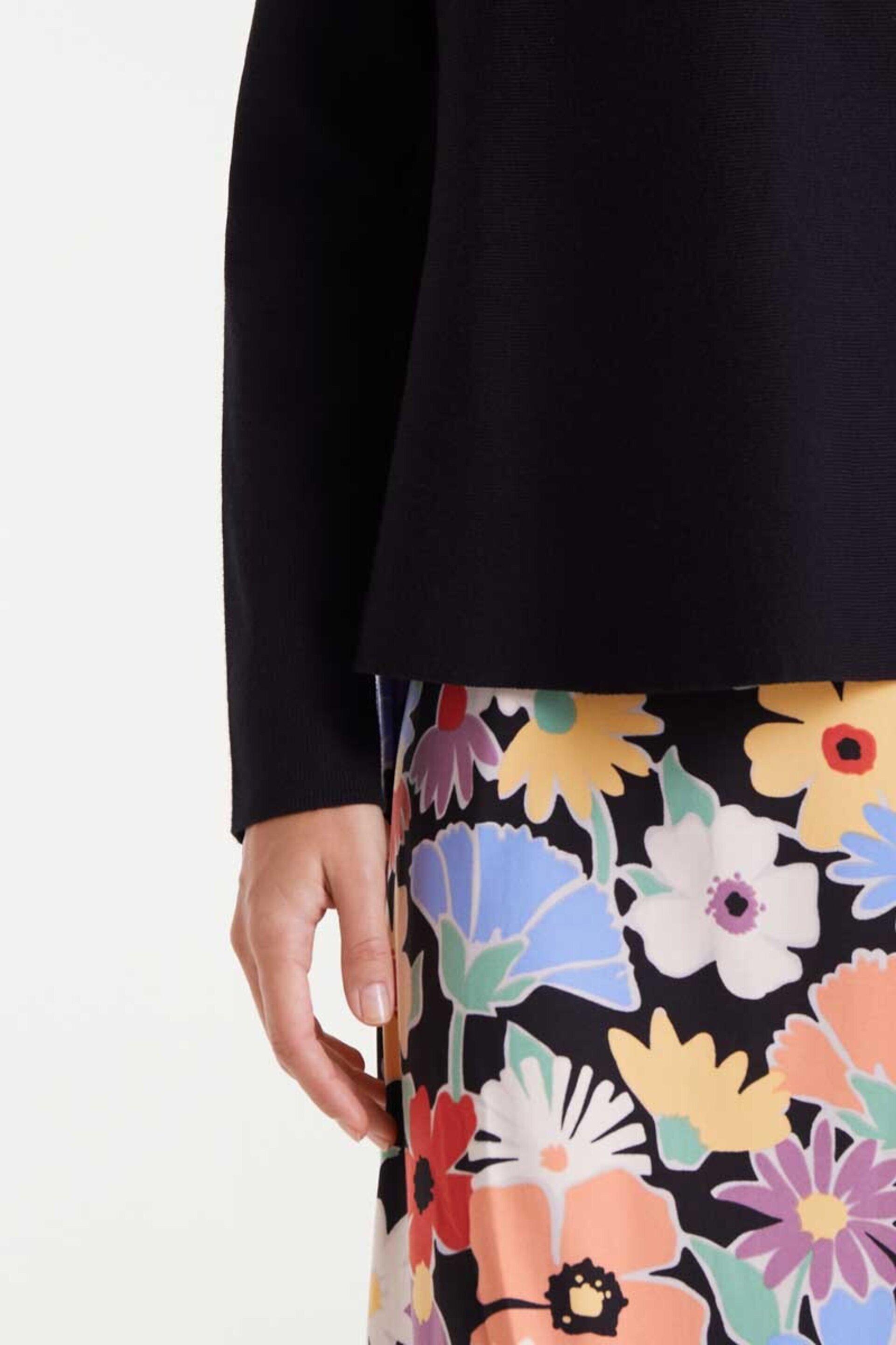 Jersey de punto evasé negro compañía fantástica - 2