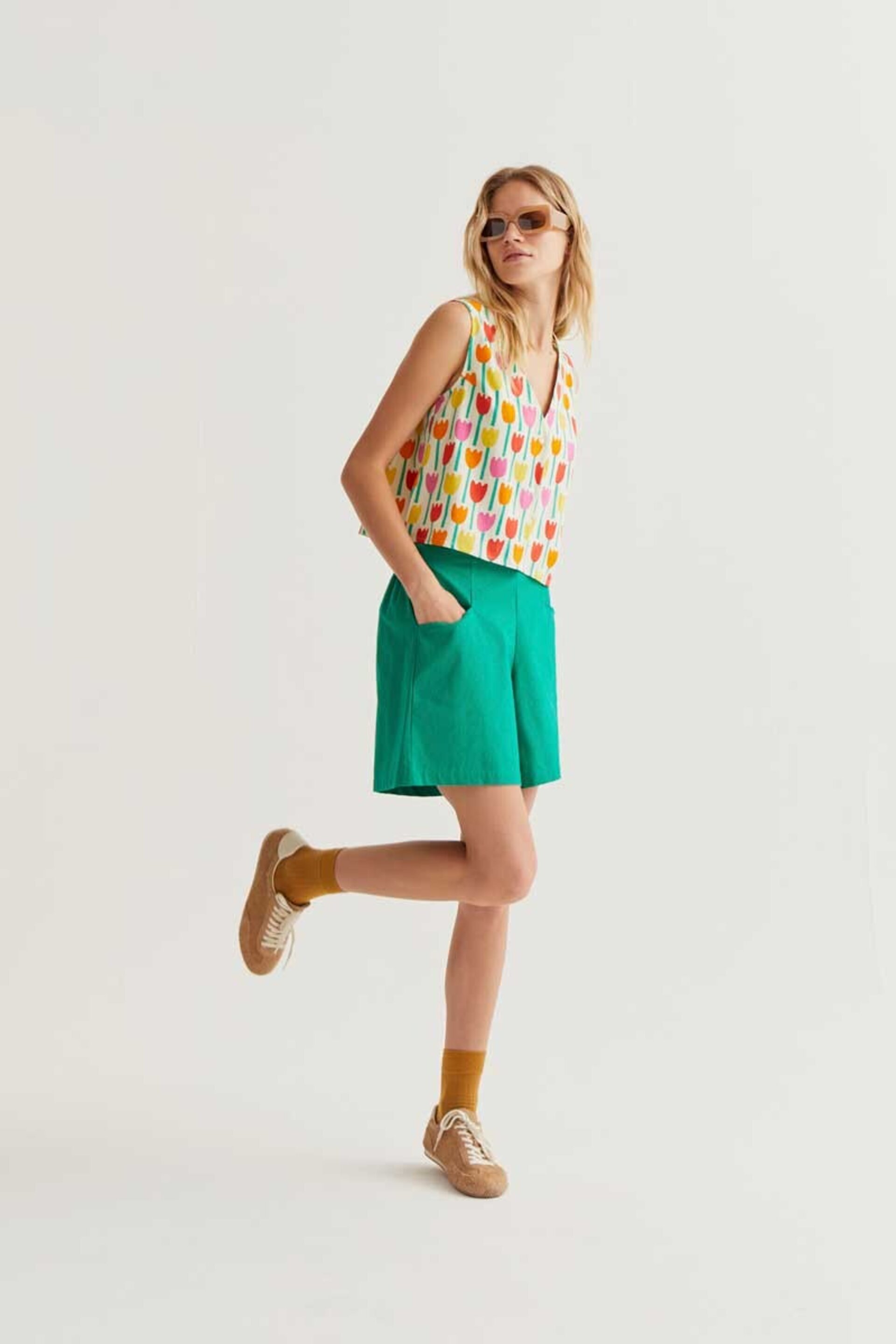 Chaleco con estampado tulipa compañía fantástica - 3