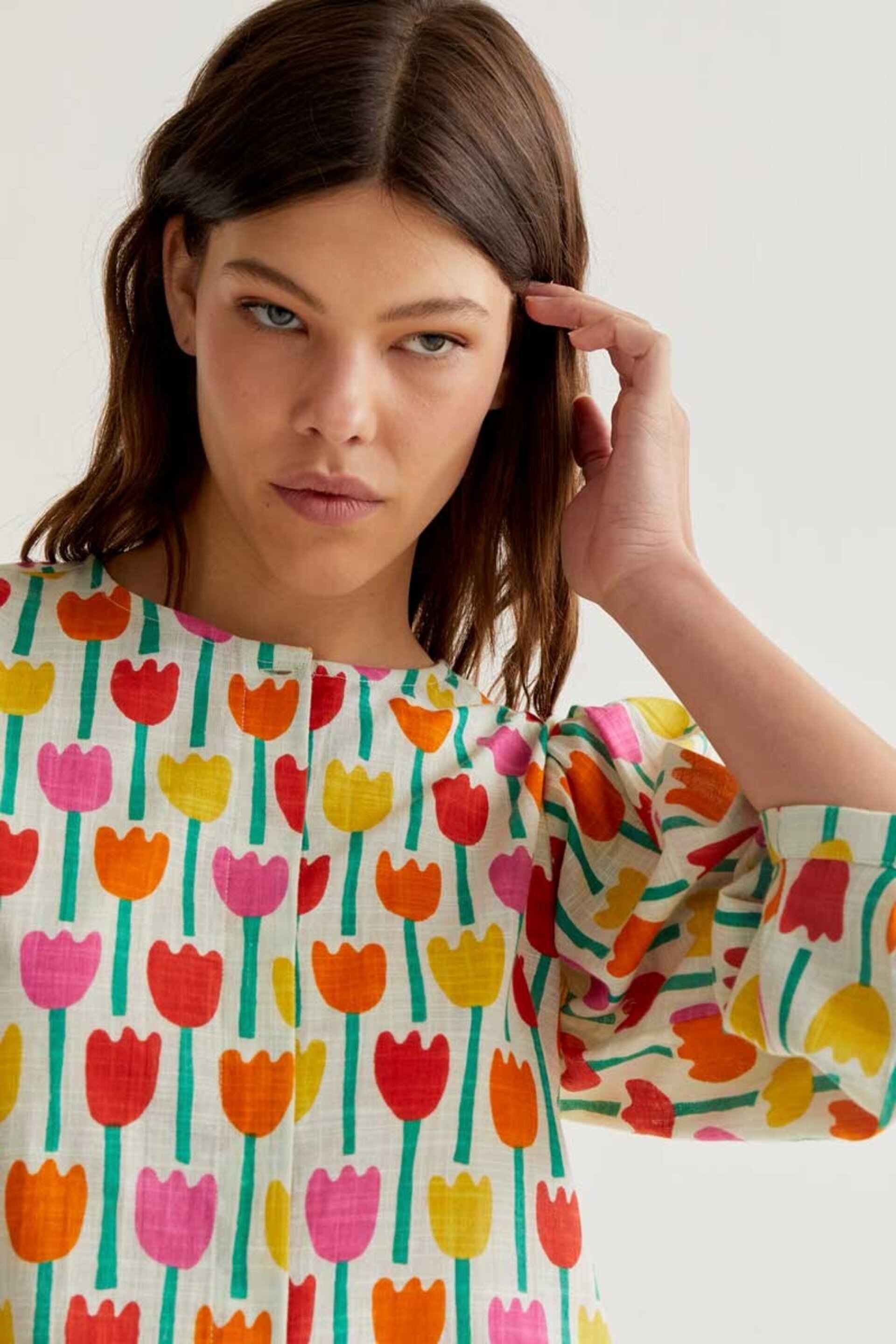 Camisa con estampado tulipa compañía fantástica - 3