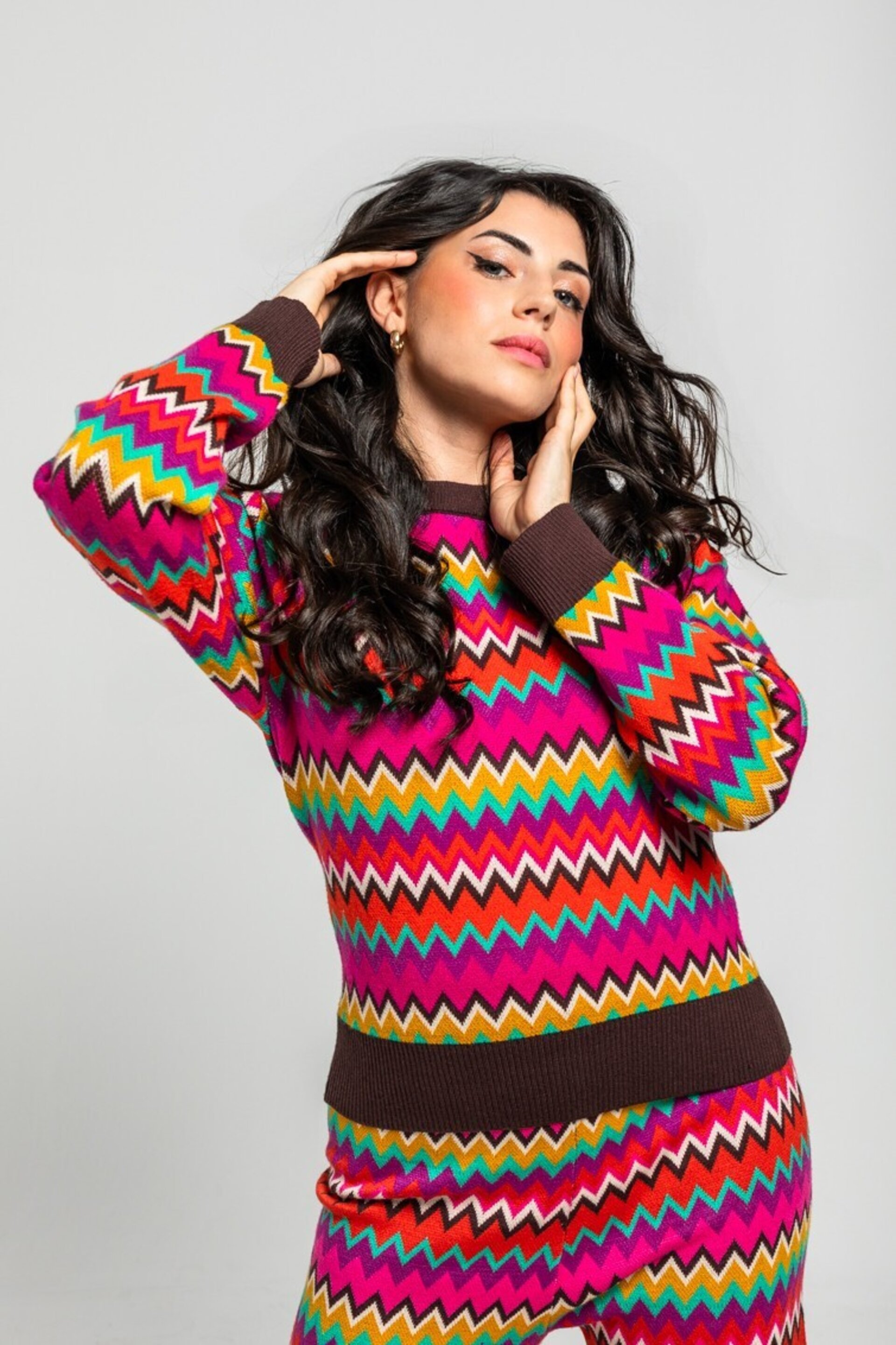 Suéter ajustado estampado espiga freedoom lolina - 1