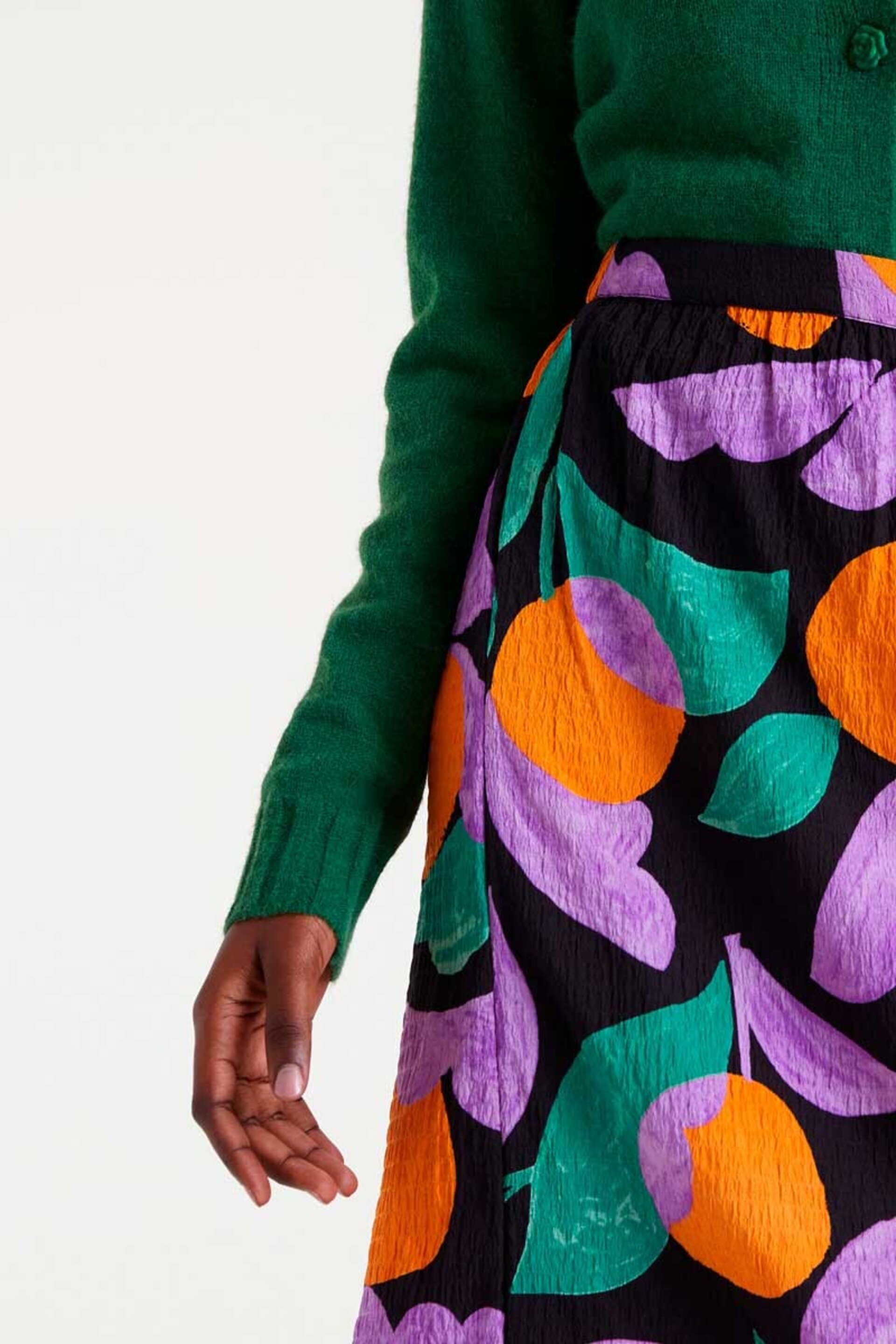 Falda midi con estampado apricot compañía fantástica - 2